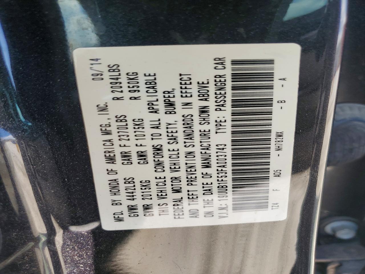 2015 Acura Tlx Tech Gray vin: 19UUB1F53FA003743