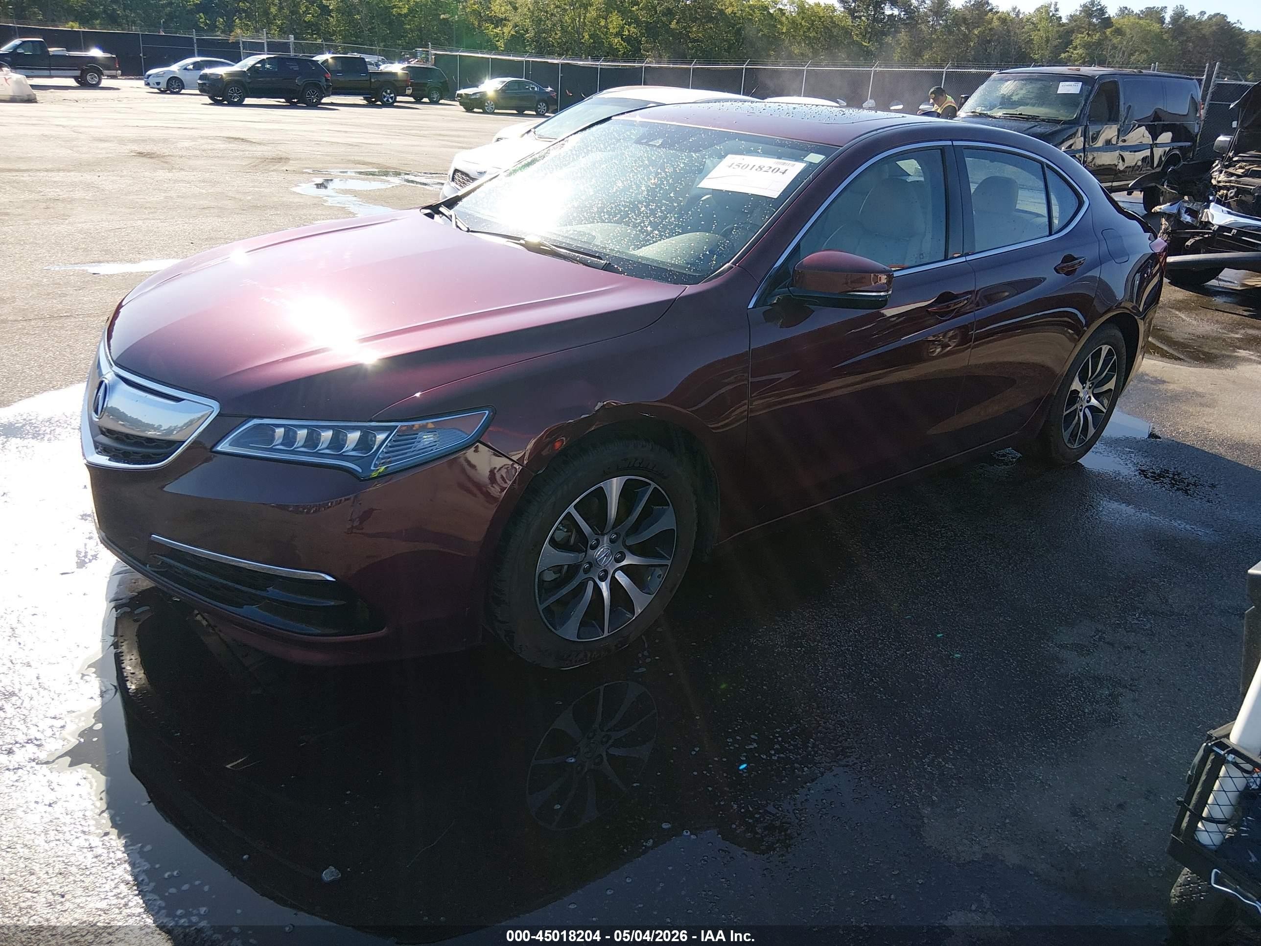 2015 Acura Tlx Tech Burgundy vin: 19UUB1F53FA011681