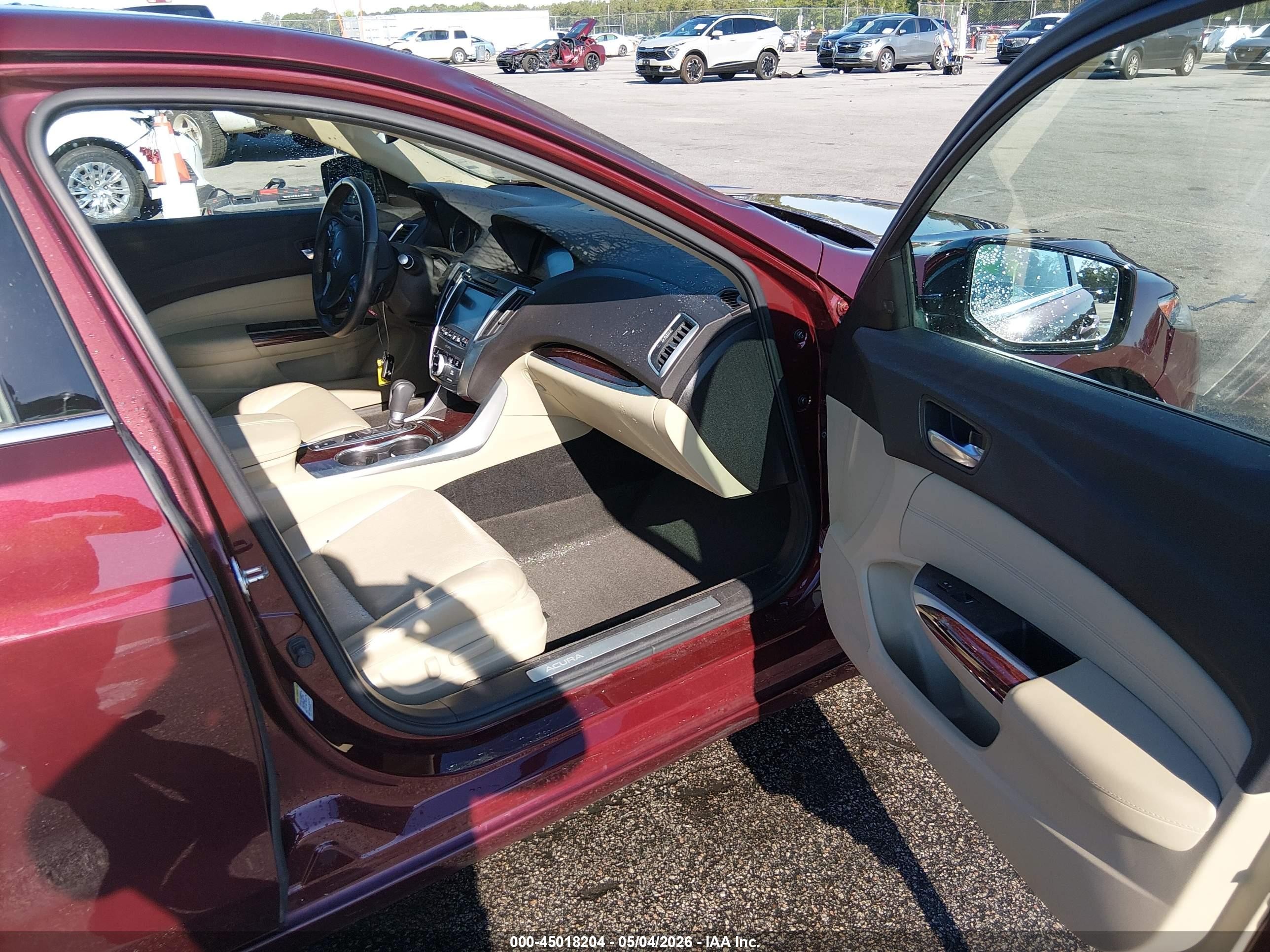 2015 Acura Tlx Tech Burgundy vin: 19UUB1F53FA011681