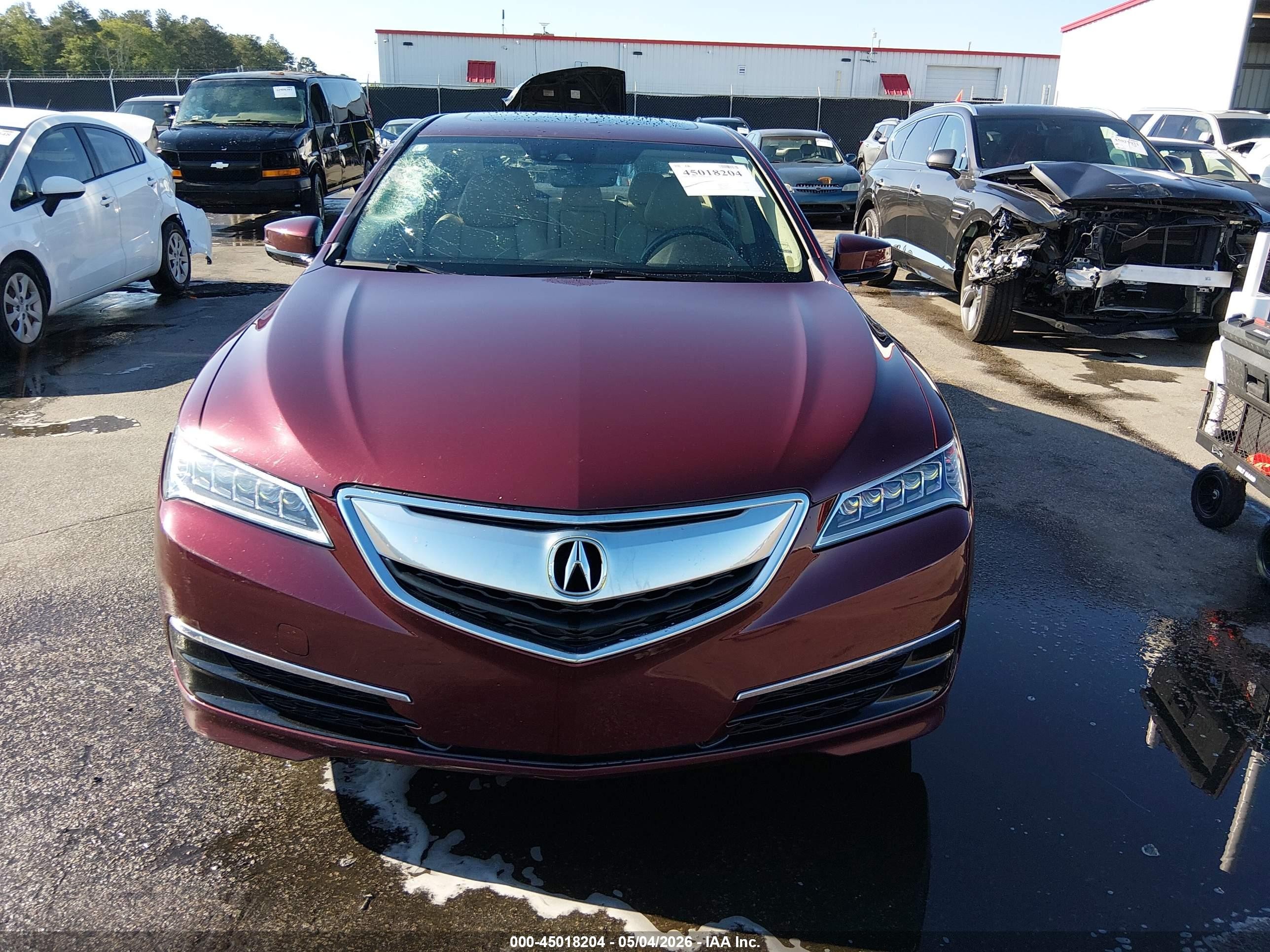 2015 Acura Tlx Tech Burgundy vin: 19UUB1F53FA011681