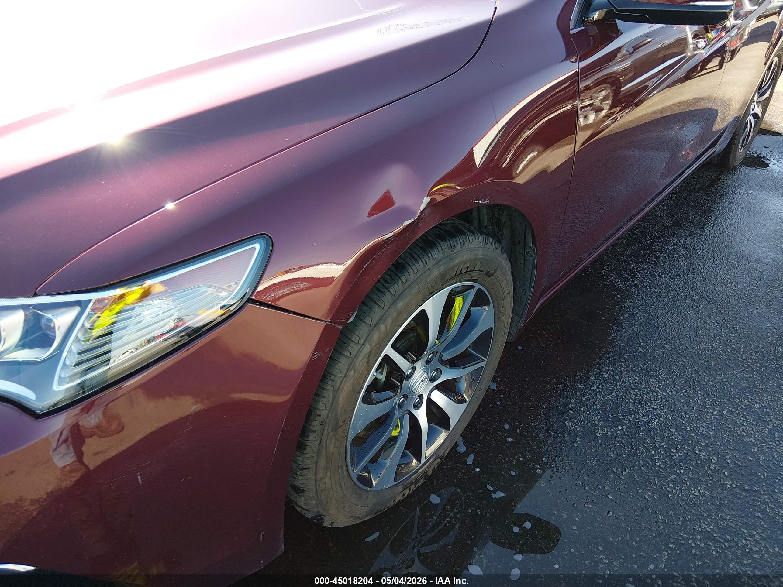 2015 Acura Tlx Tech Burgundy vin: 19UUB1F53FA011681