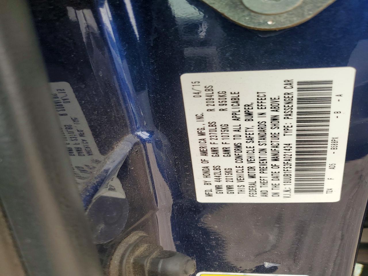 2015 Acura Tlx Tech Blue vin: 19UUB1F53FA021434