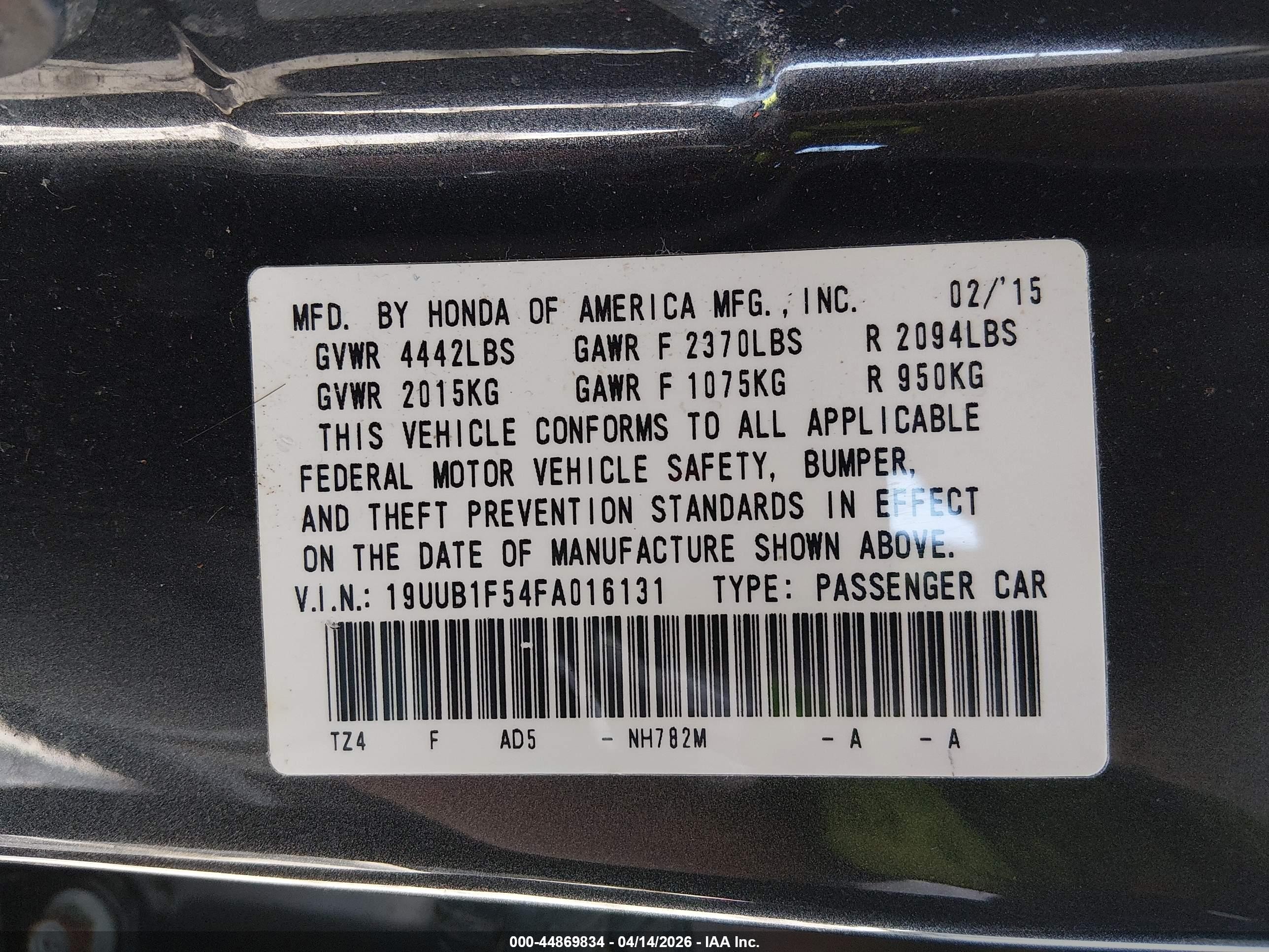 2015 Acura Tlx Tech Silver vin: 19UUB1F54FA016131