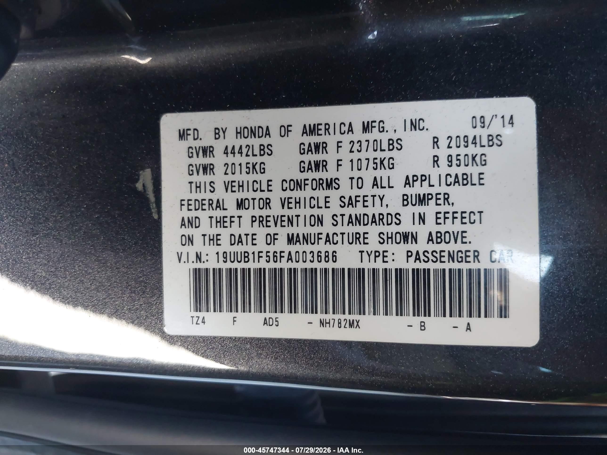 2015 Acura Tlx Tech Black vin: 19UUB1F56FA003686
