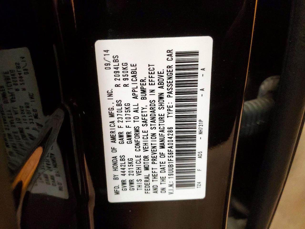 2015 Acura Tlx Tech Black vin: 19UUB1F56FA004286