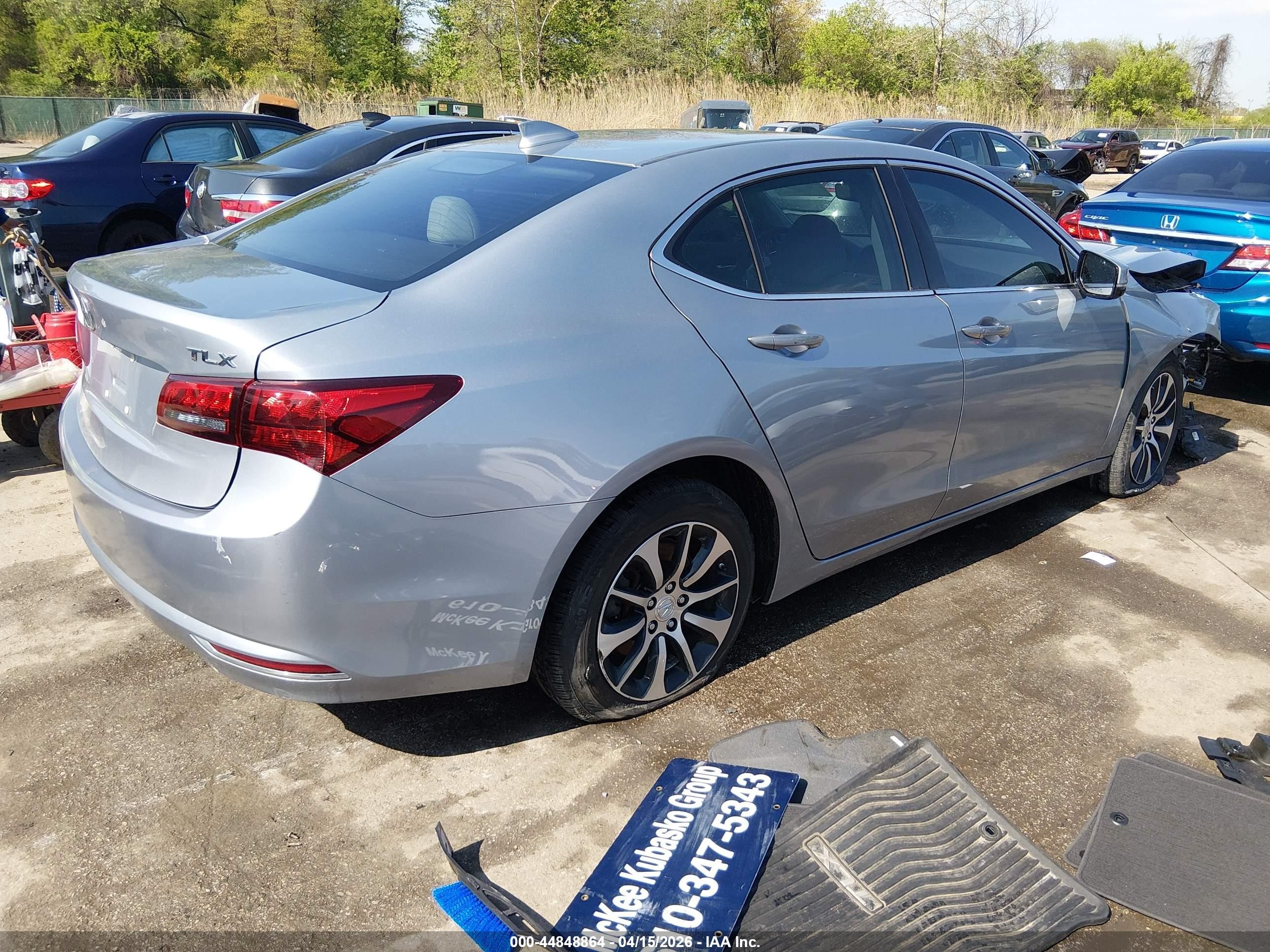 2015 Acura Tlx Tech Серебряный vin: 19UUB1F56FA027518