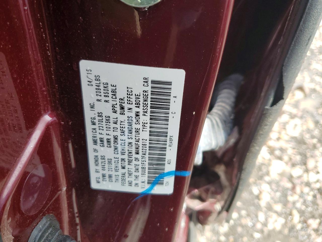 2015 Acura Tlx Tech Maroon vin: 19UUB1F57FA020612