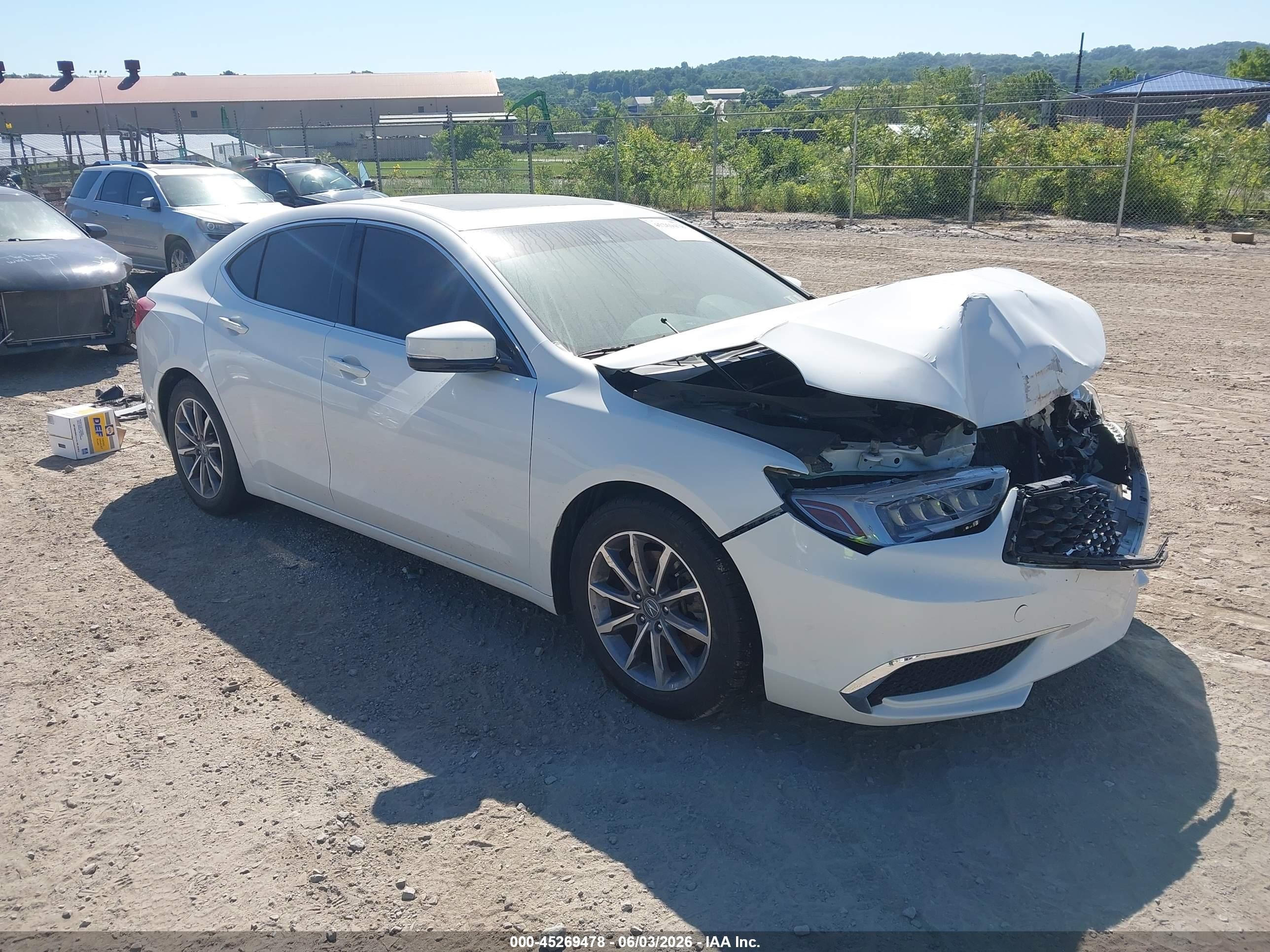 2018 Acura Tlx Tech Pkg White vin: 19UUB1F57JA002538