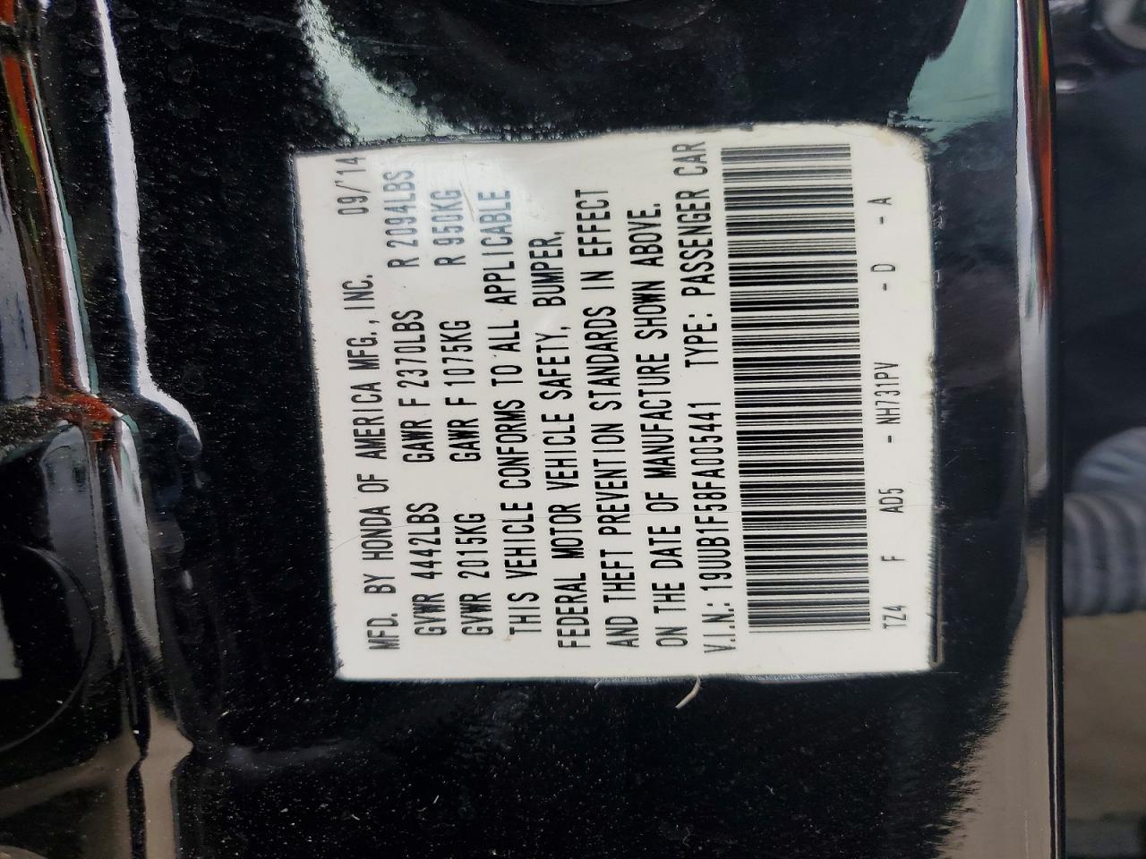 2015 Acura Tlx Tech Black vin: 19UUB1F58FA005441