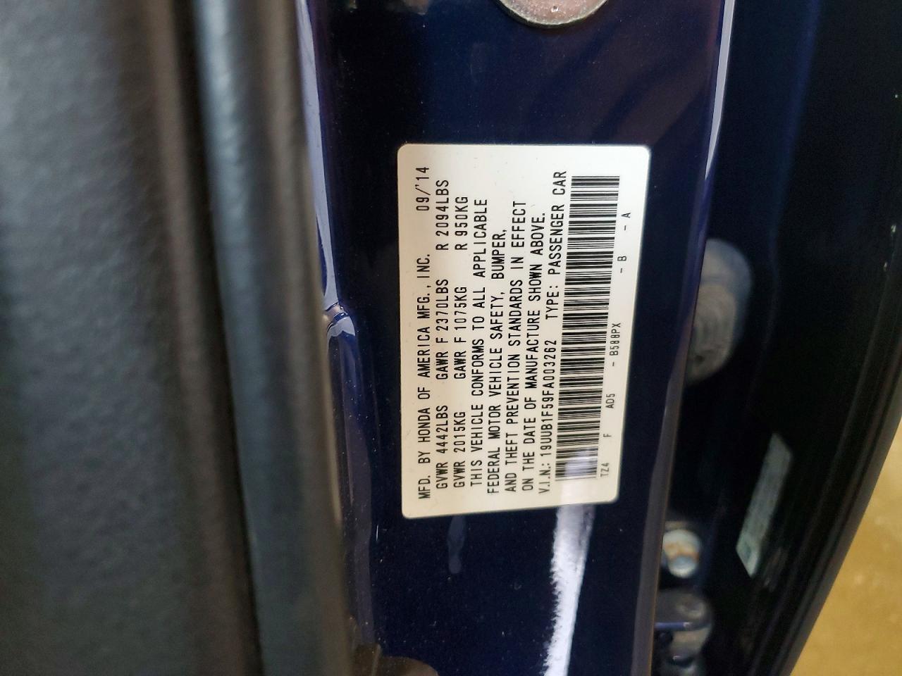 2015 Acura Tlx Tech Синий vin: 19UUB1F59FA003262