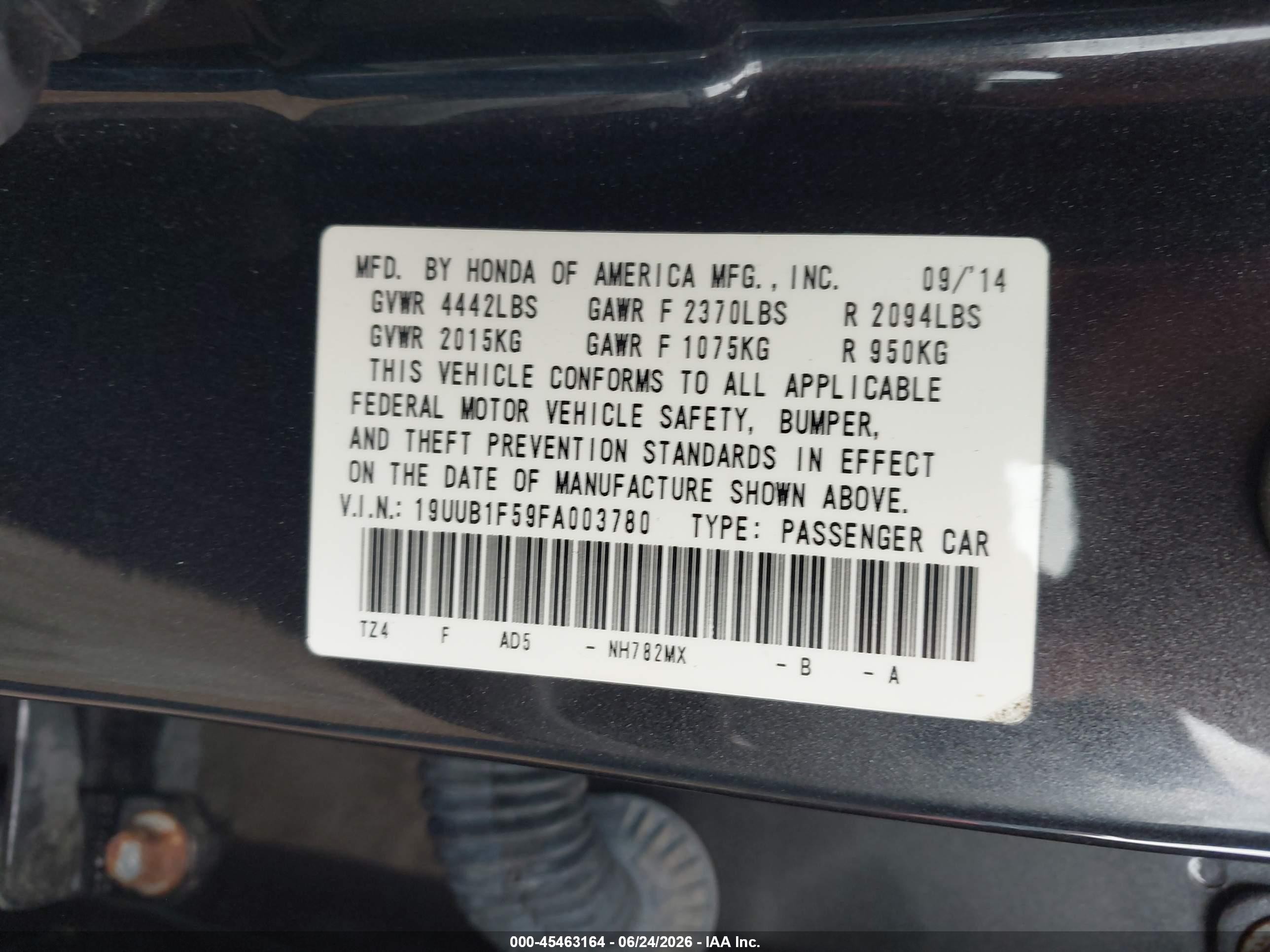 2015 Acura Tlx Tech Gray vin: 19UUB1F59FA003780