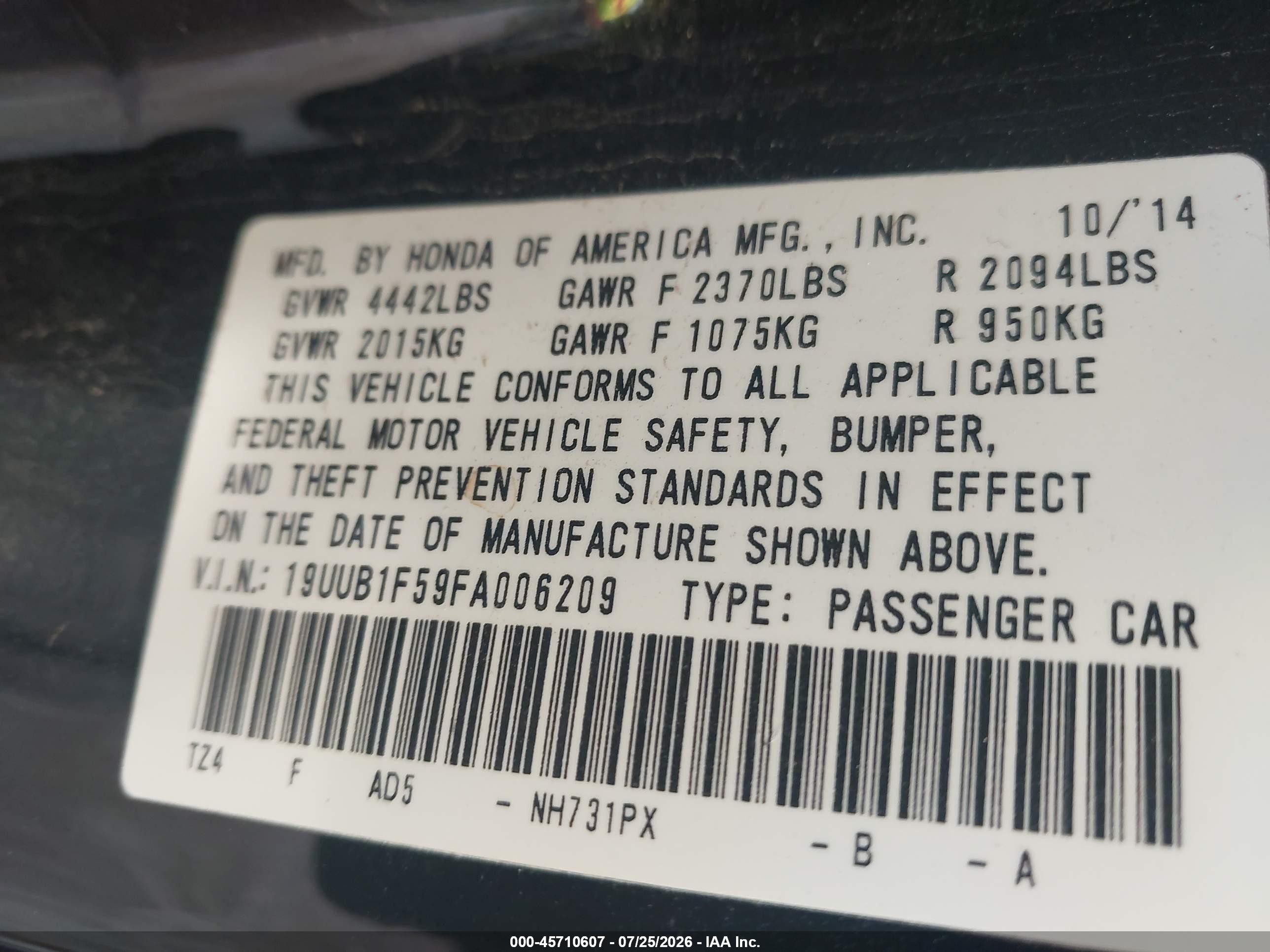 2015 Acura Tlx Tech Black vin: 19UUB1F59FA006209