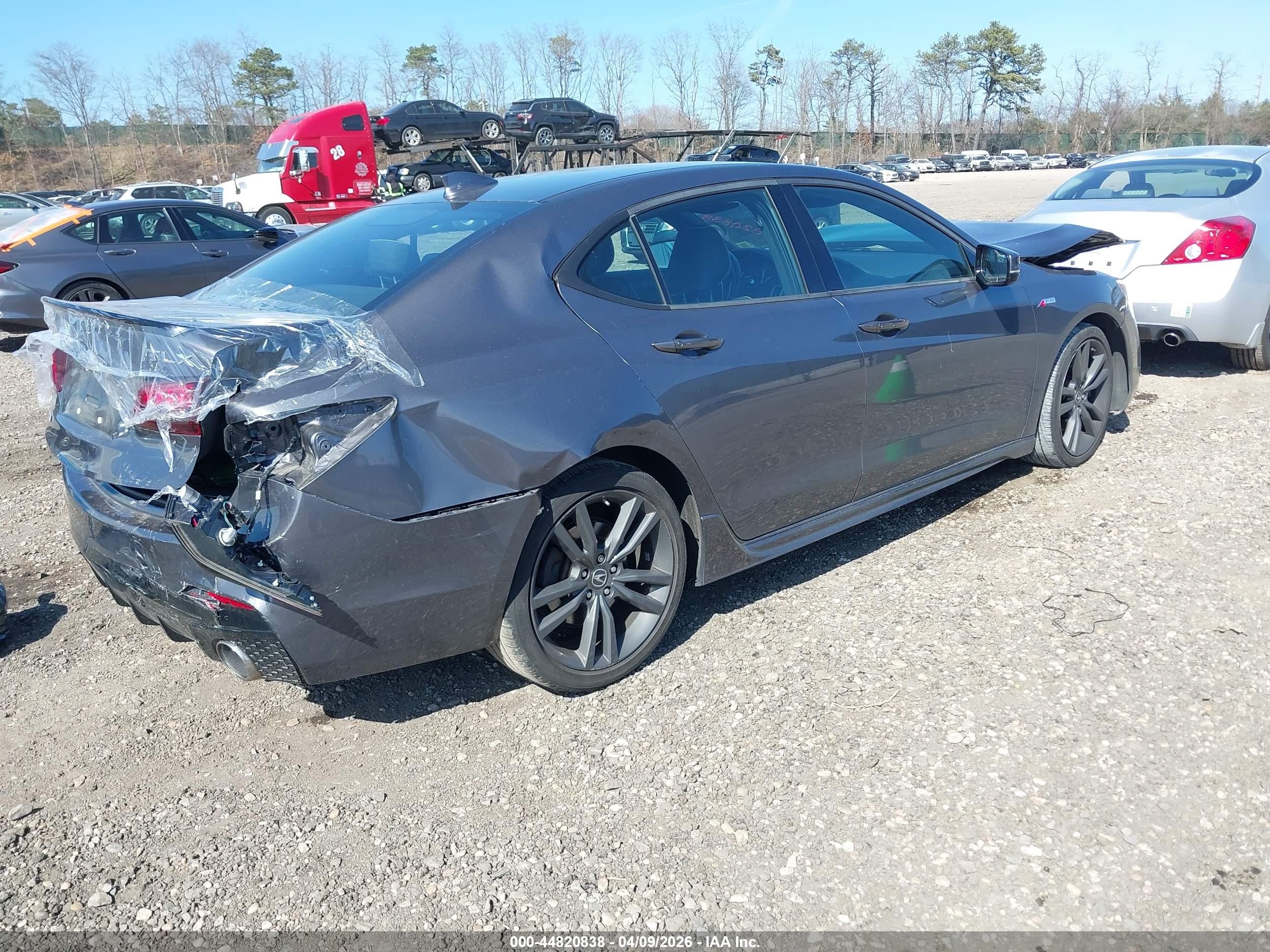 2020 Acura Tlx A-spec/a-spec W/red Leather Gray vin: 19UUB1F65LA013629