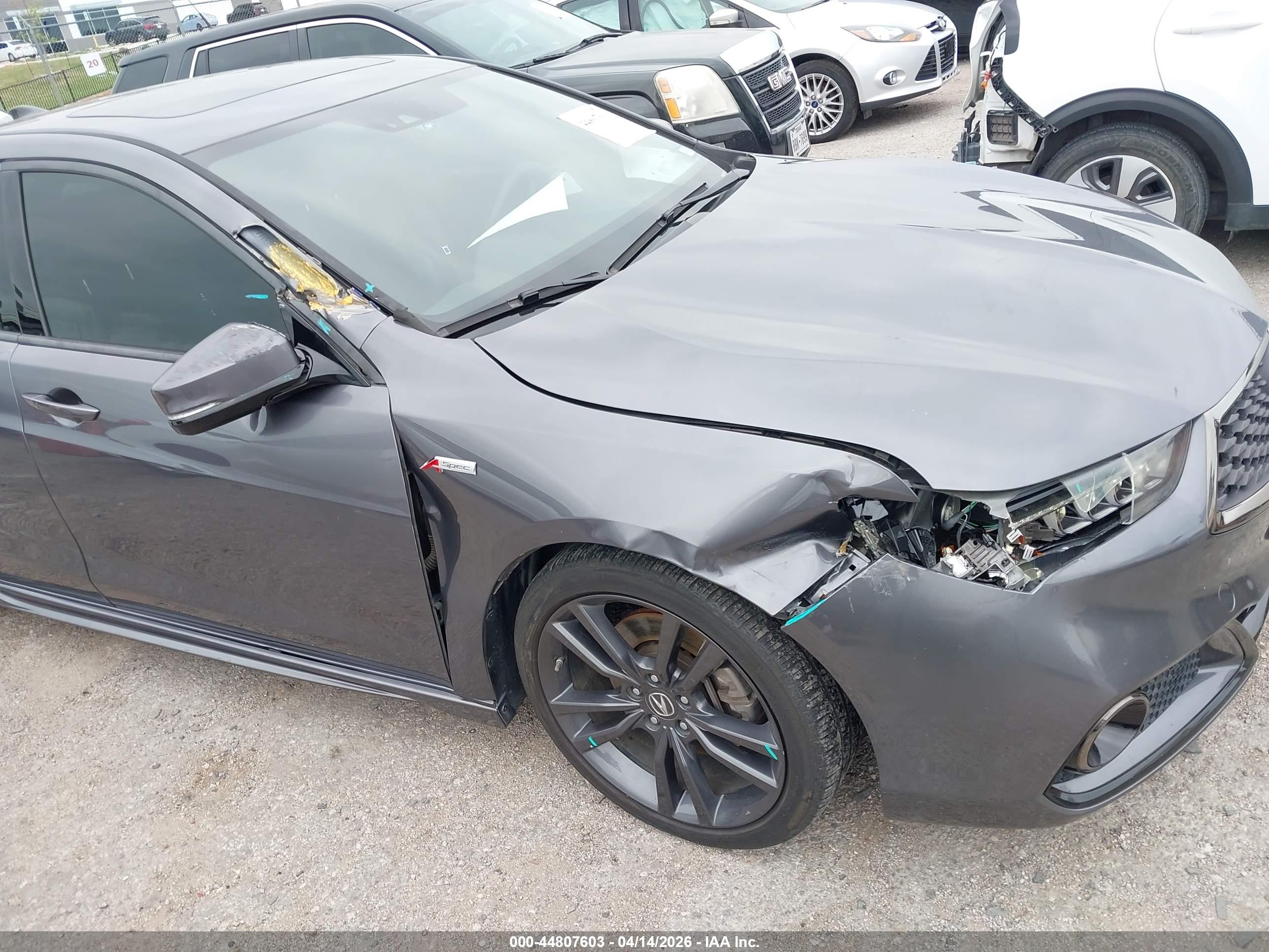 2020 Acura Tlx A-spec/a-spec W/red Leather Gray vin: 19UUB1F68LA006884