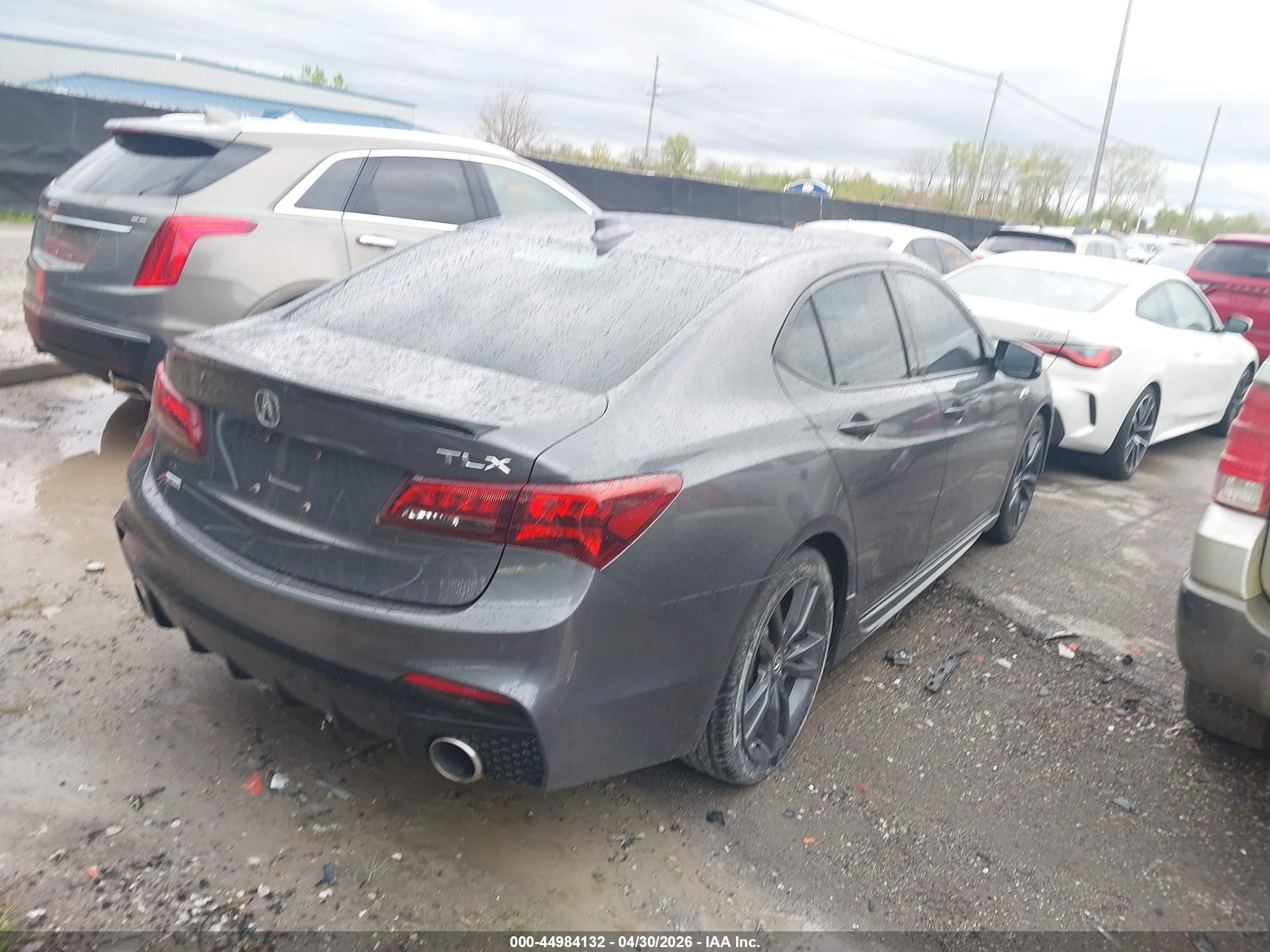 2020 Acura Tlx A-spec/a-spec W/red Leather Серый vin: 19UUB1F69LA008191