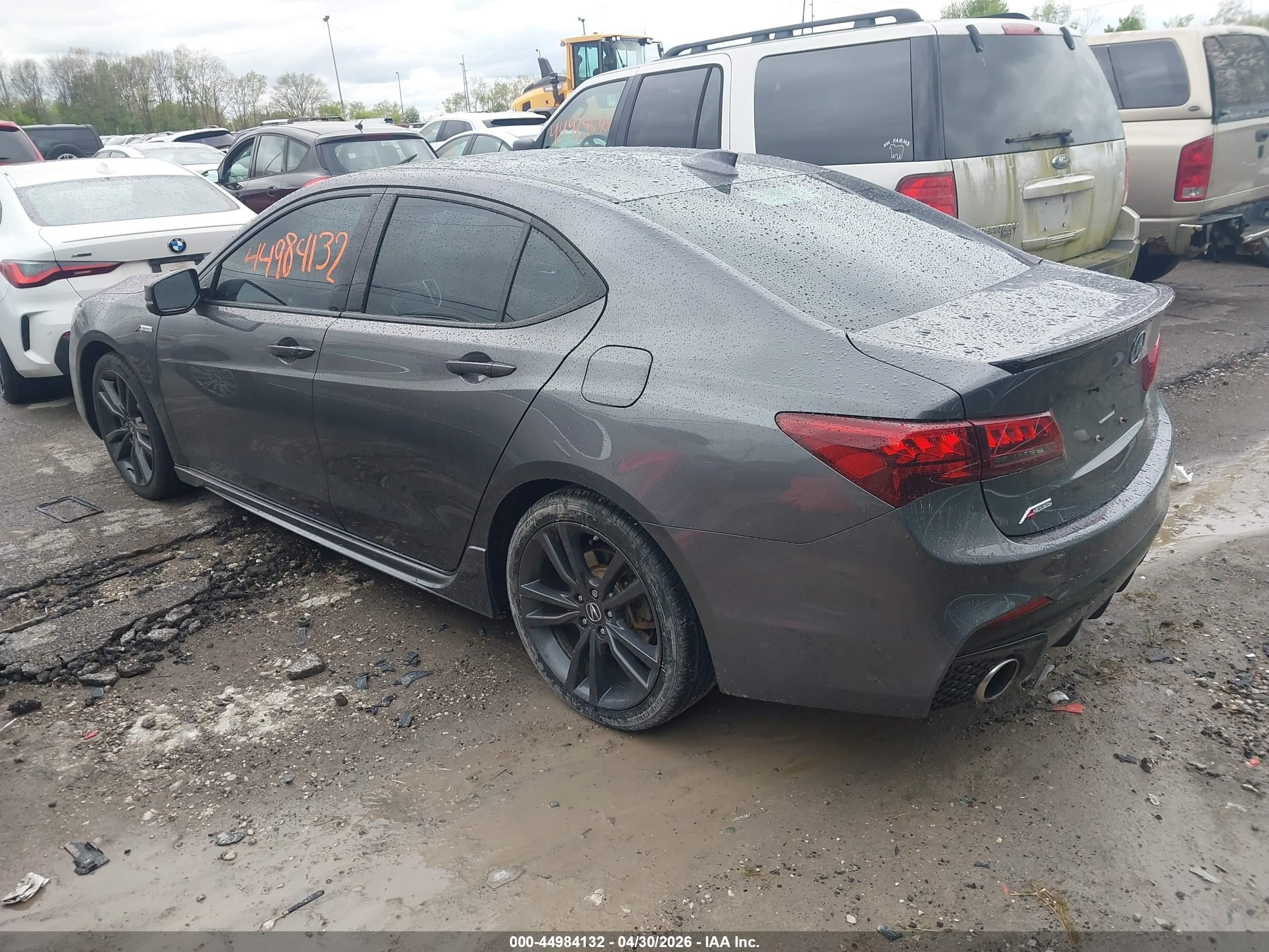2020 Acura Tlx A-spec/a-spec W/red Leather Серый vin: 19UUB1F69LA008191