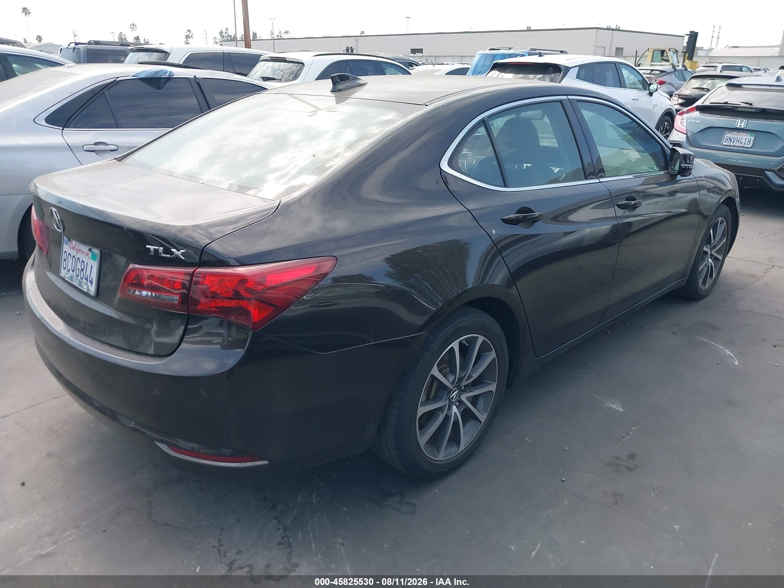 2015 Acura Tlx V6 Black vin: 19UUB2F30FA009746