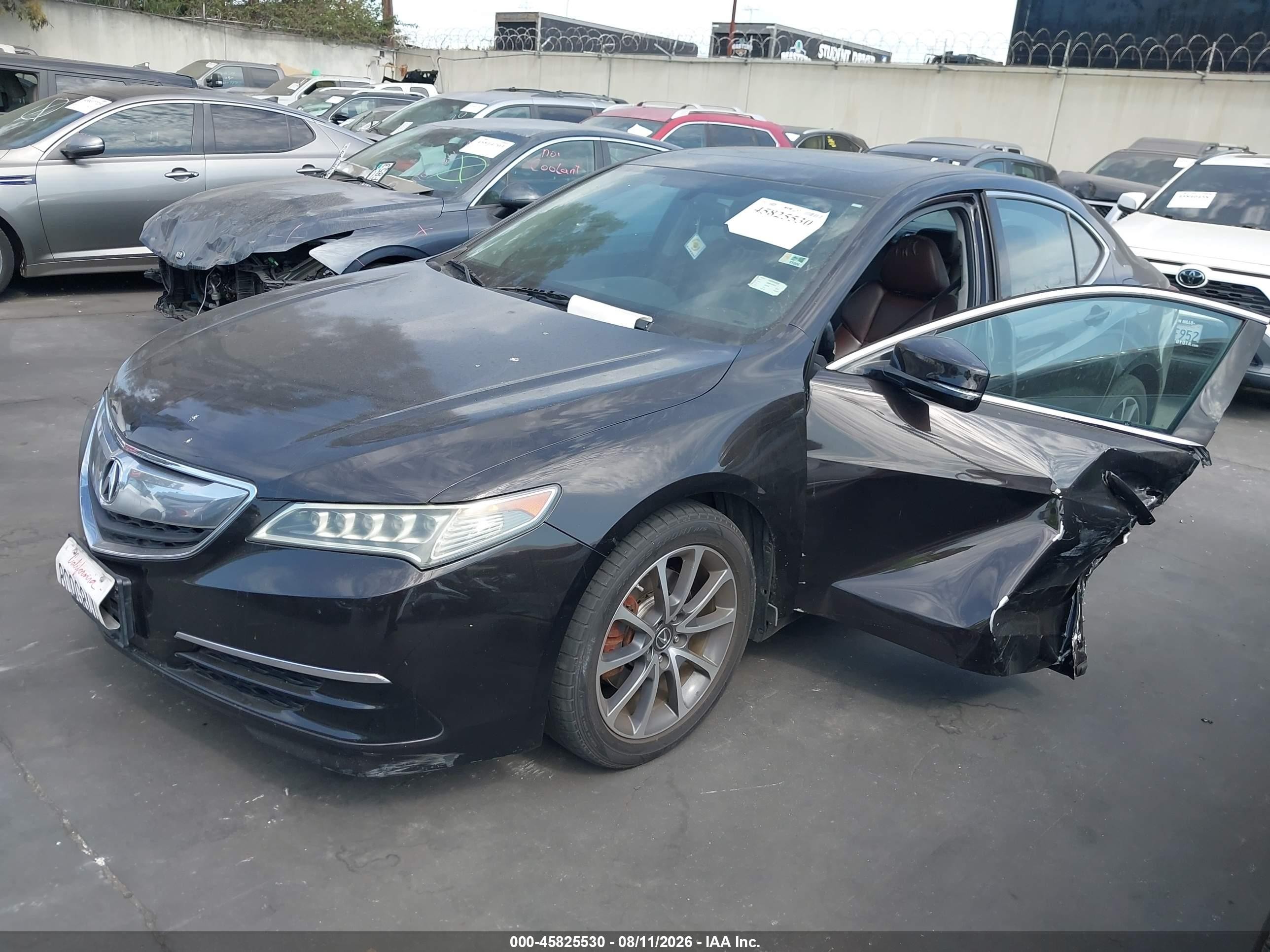 2015 Acura Tlx V6 Black vin: 19UUB2F30FA009746