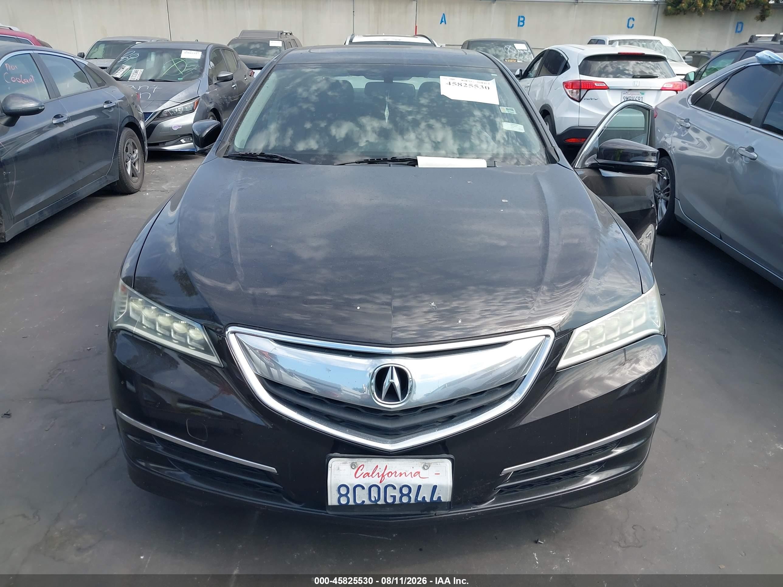 2015 Acura Tlx V6 Black vin: 19UUB2F30FA009746