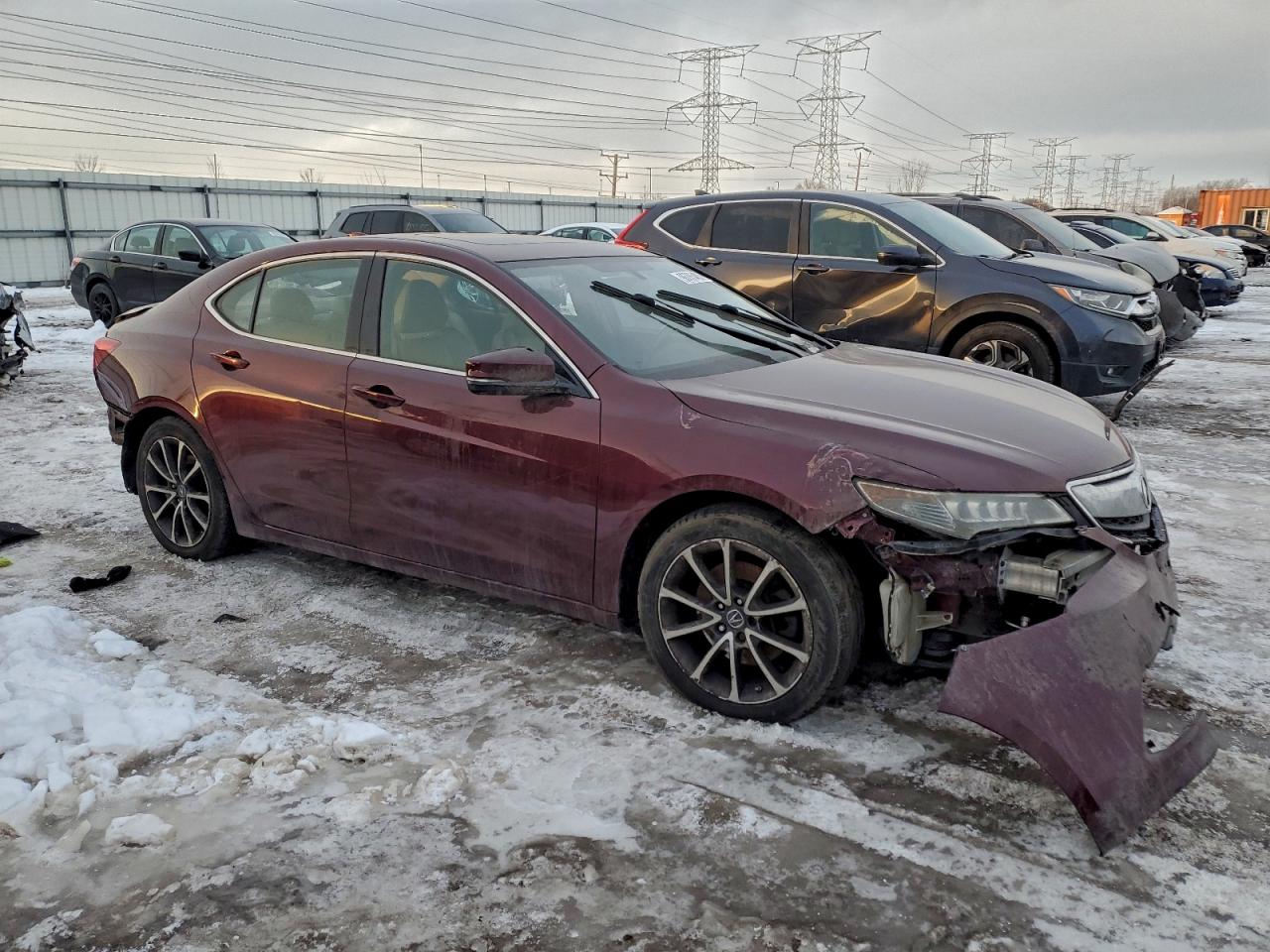 2015 Acura Tlx Burgundy vin: 19UUB2F31FA017080