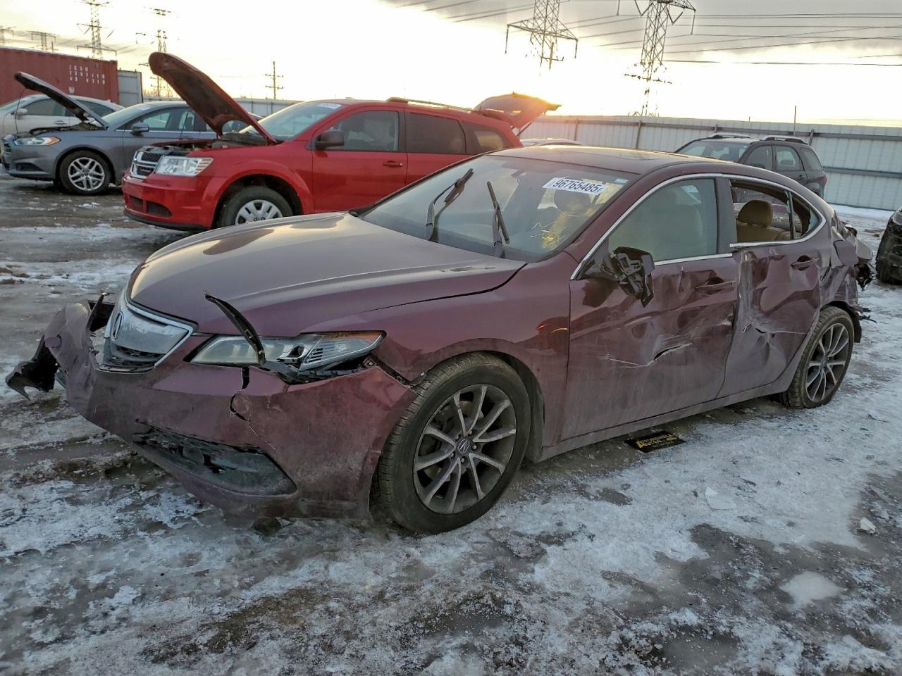 2015 Acura Tlx Burgundy vin: 19UUB2F31FA017080