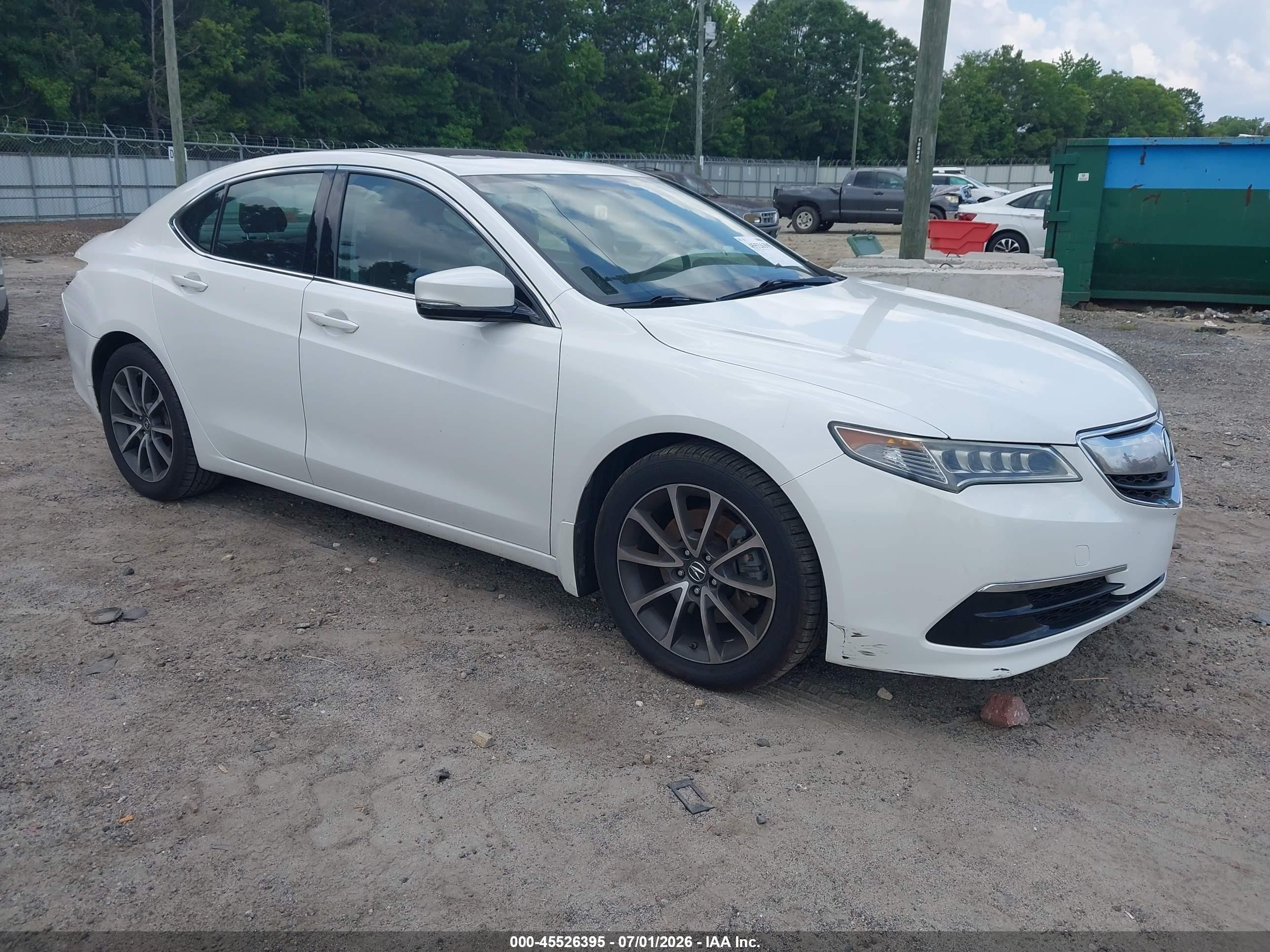 2015 Acura Tlx V6 White vin: 19UUB2F31FA020531