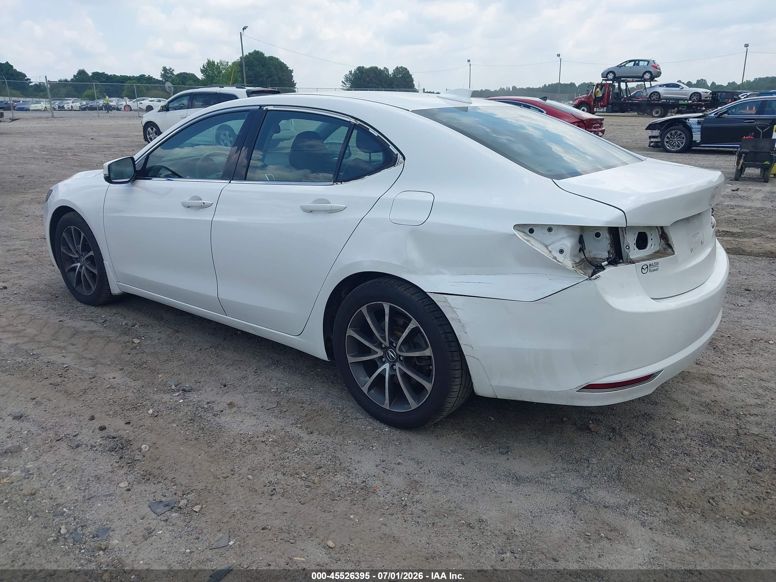 2015 Acura Tlx V6 White vin: 19UUB2F31FA020531