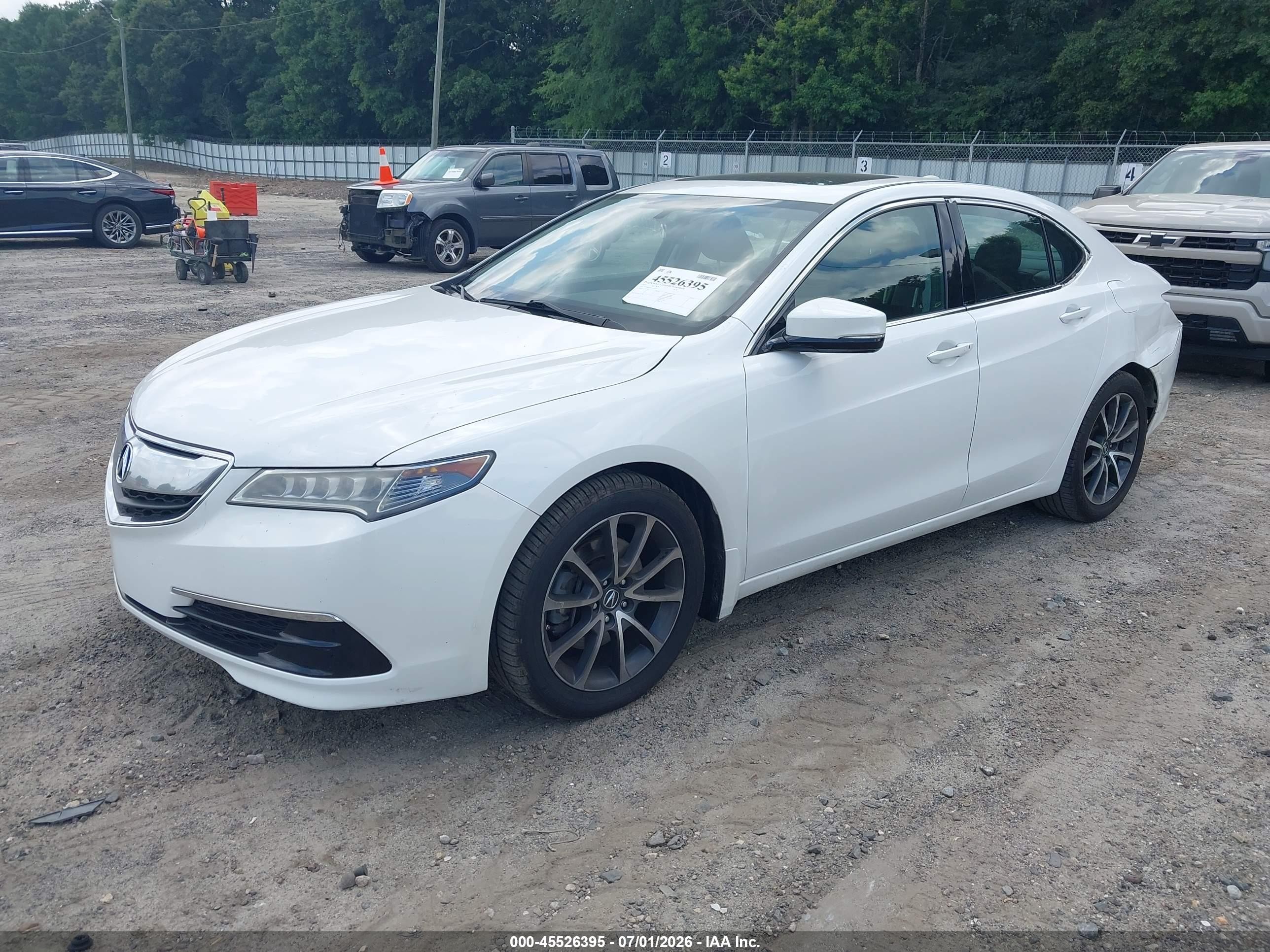 2015 Acura Tlx V6 White vin: 19UUB2F31FA020531