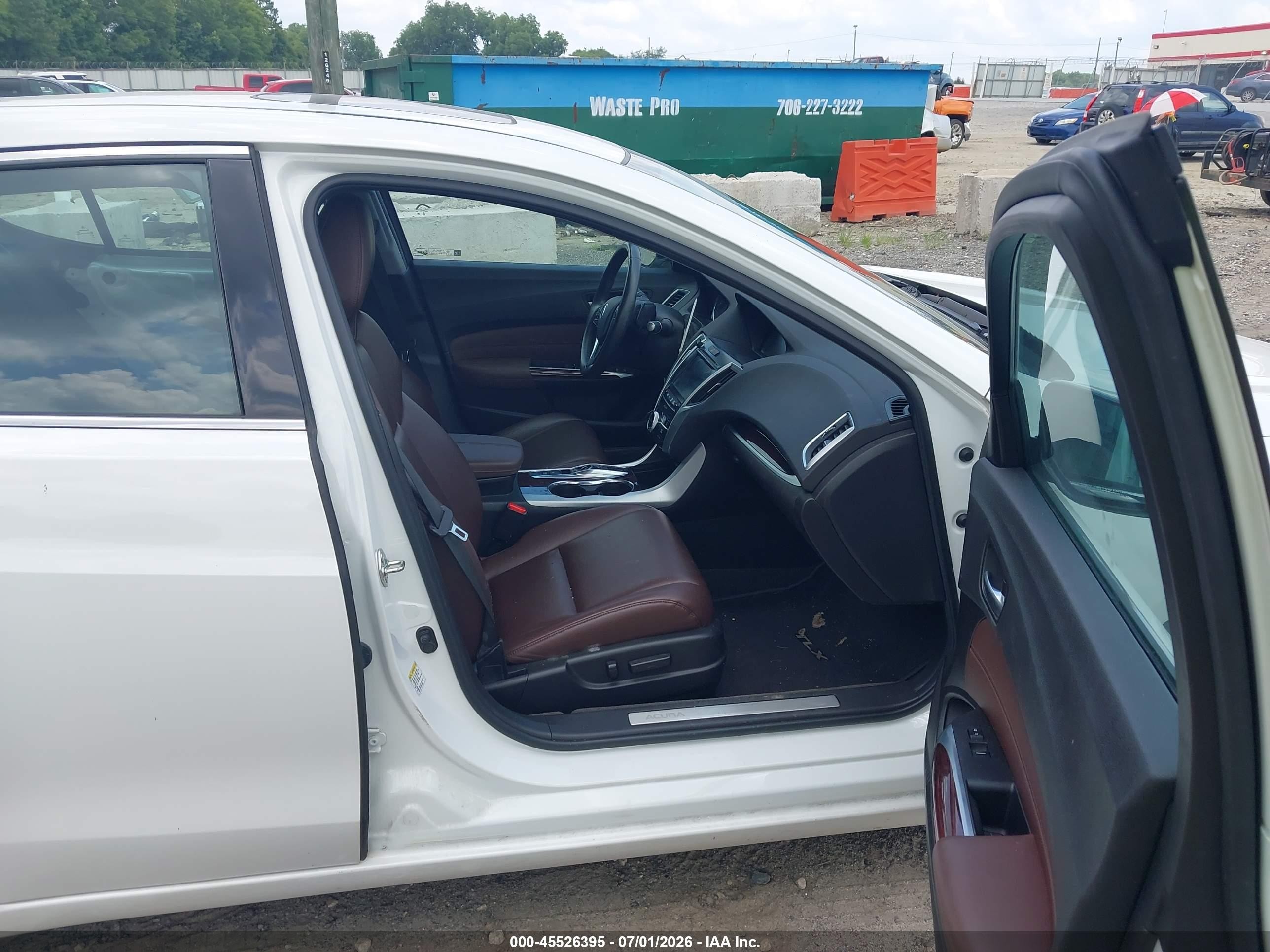 2015 Acura Tlx V6 White vin: 19UUB2F31FA020531