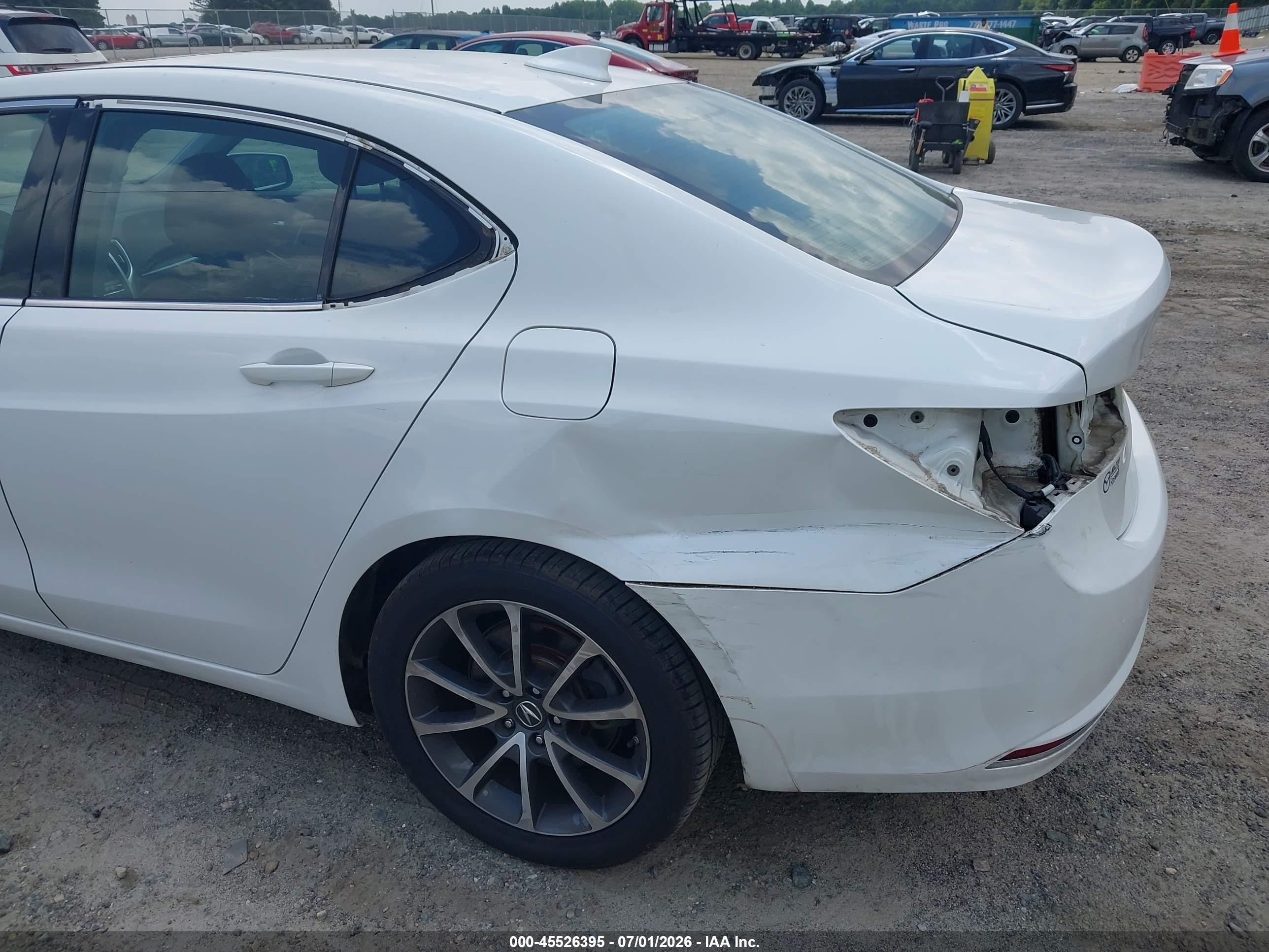 2015 Acura Tlx V6 White vin: 19UUB2F31FA020531