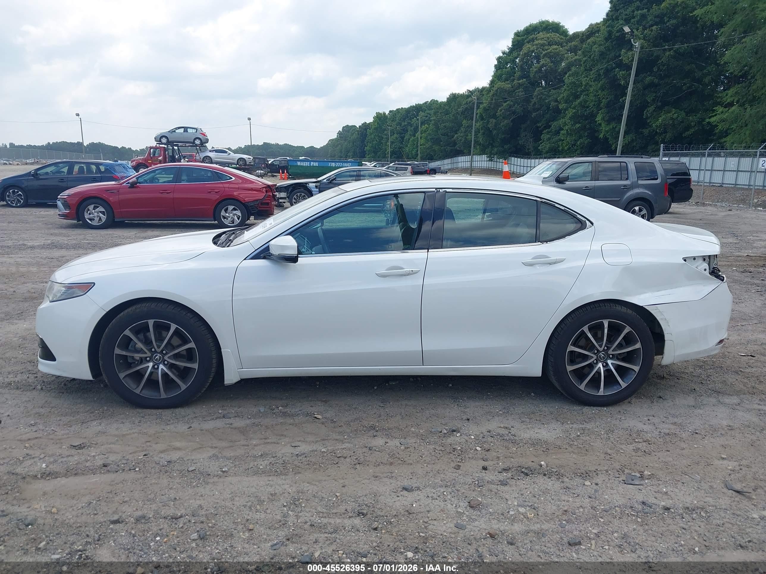 2015 Acura Tlx V6 White vin: 19UUB2F31FA020531