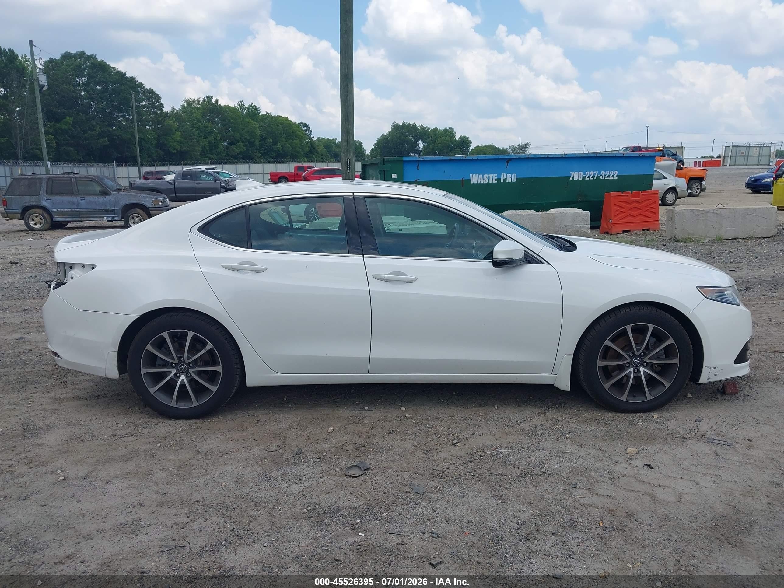 2015 Acura Tlx V6 White vin: 19UUB2F31FA020531