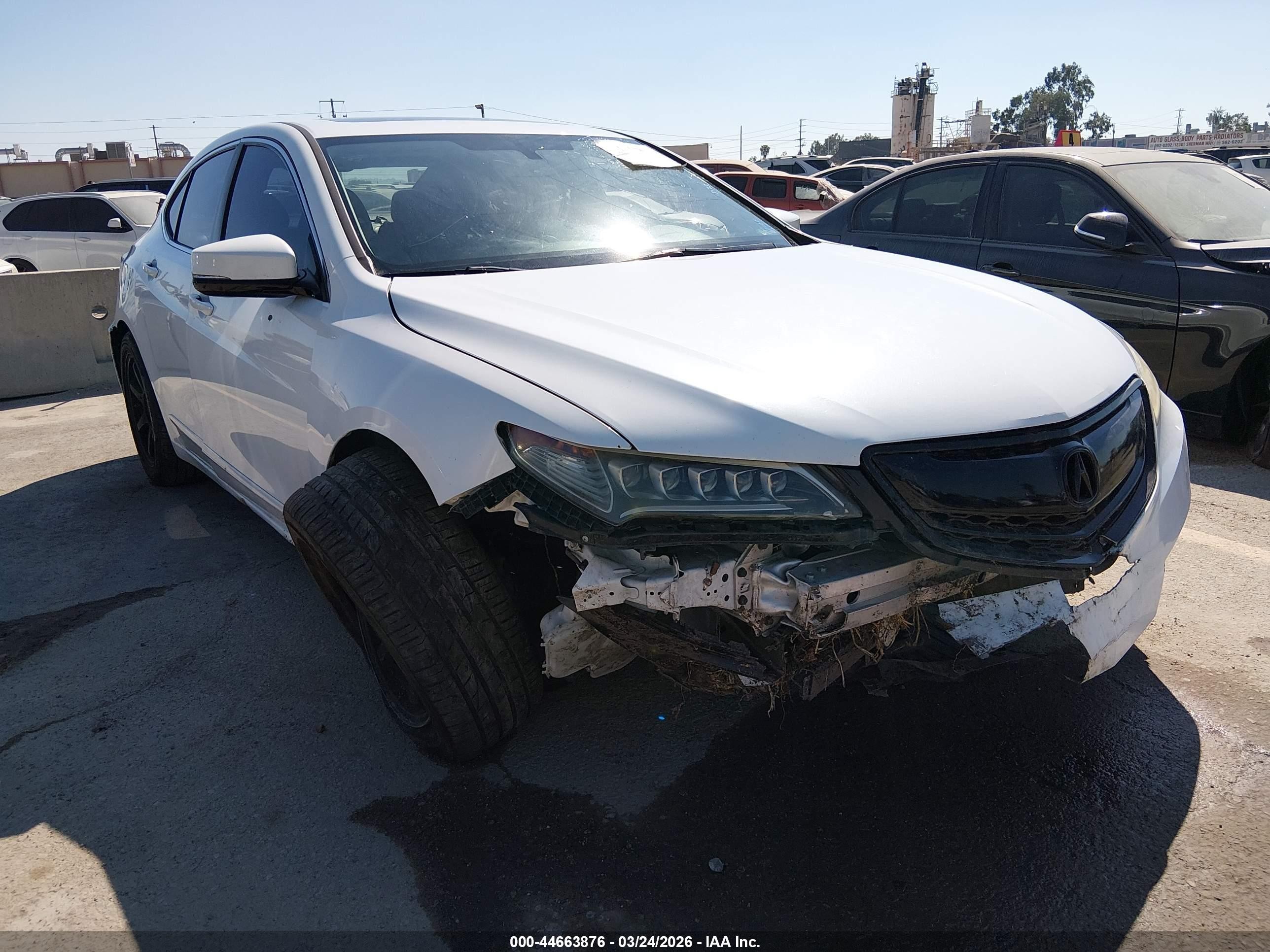 2015 Acura Tlx V6 White vin: 19UUB2F32FA010803