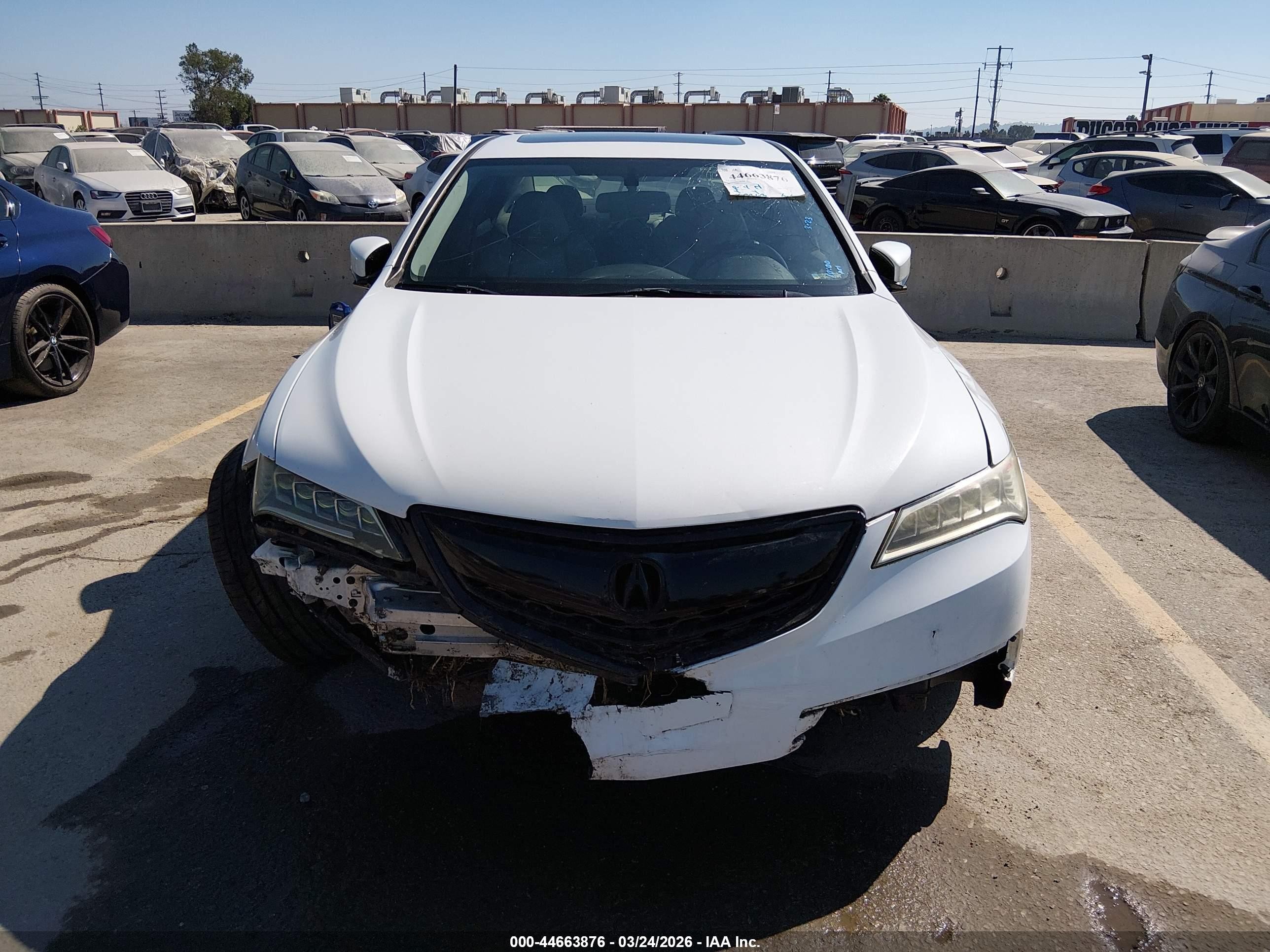 2015 Acura Tlx V6 White vin: 19UUB2F32FA010803