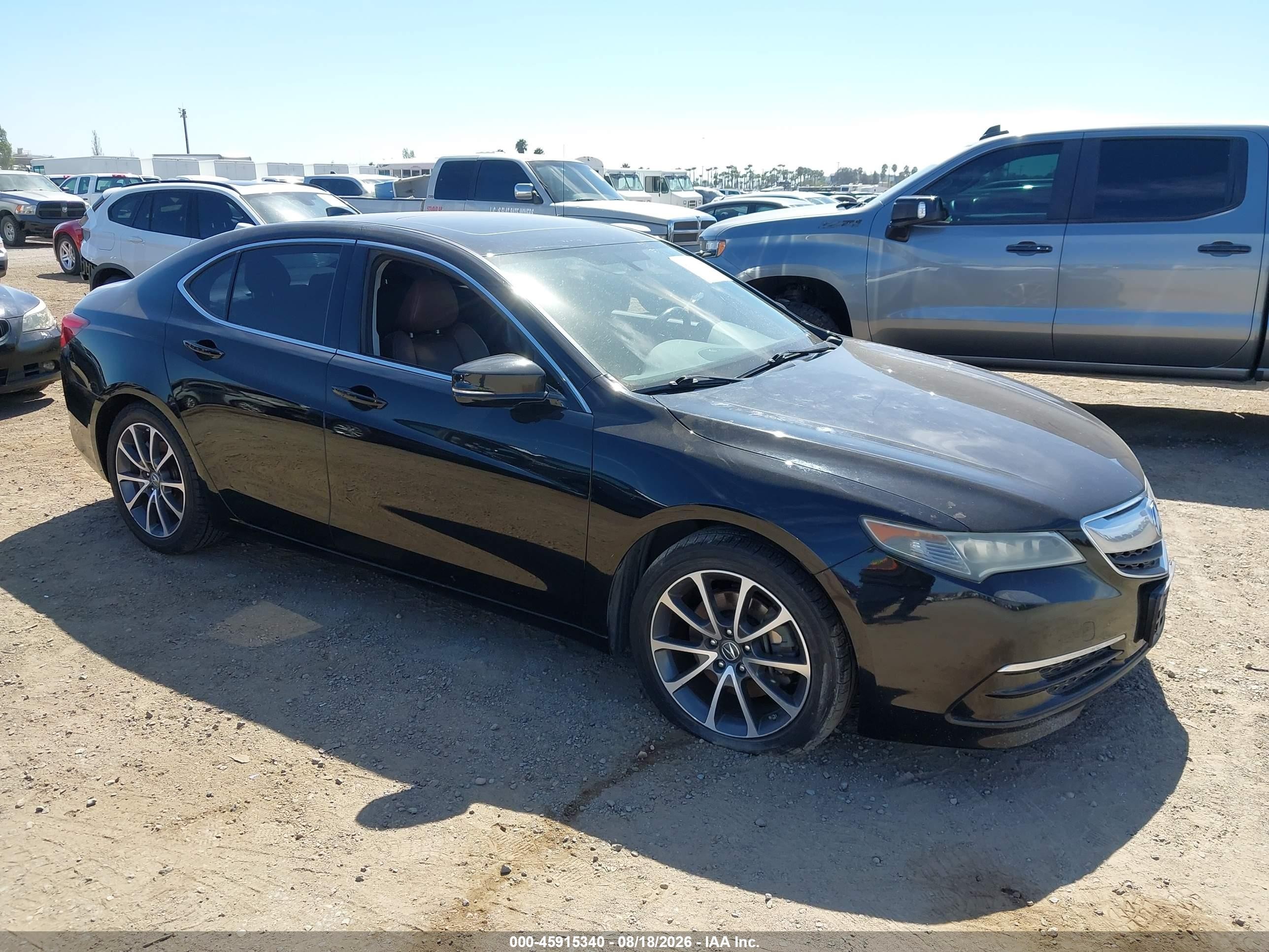 2015 Acura Tlx V6 Black vin: 19UUB2F32FA011191