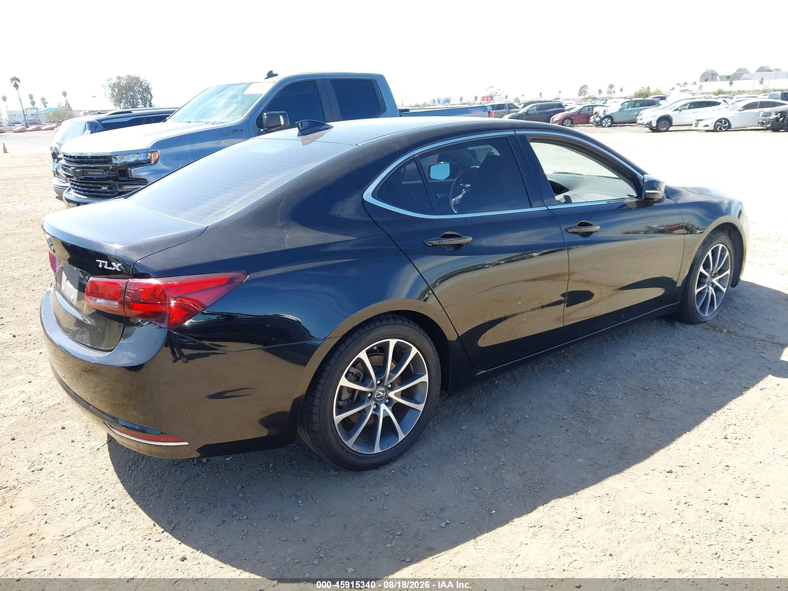 2015 Acura Tlx V6 Black vin: 19UUB2F32FA011191