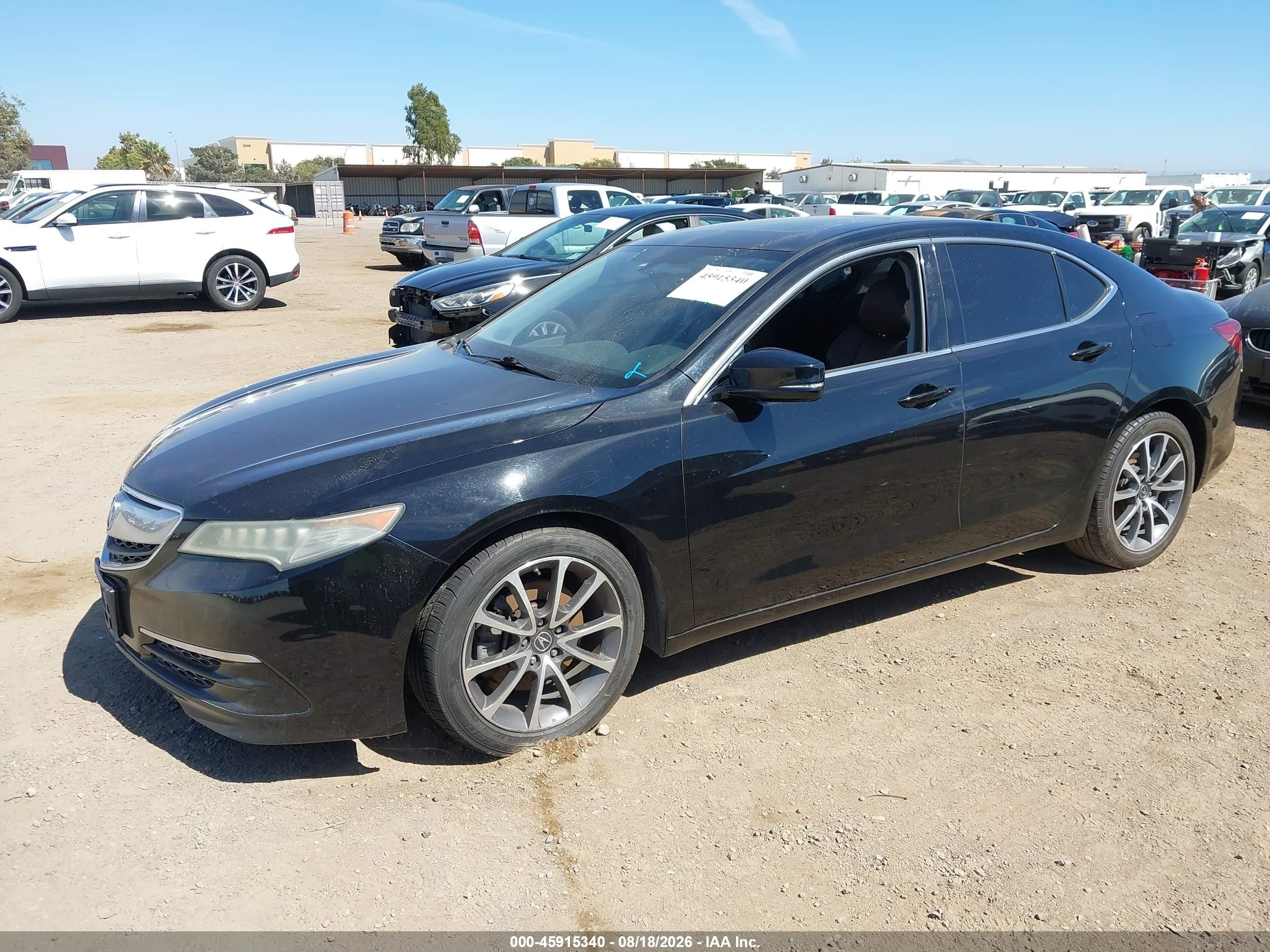 2015 Acura Tlx V6 Black vin: 19UUB2F32FA011191