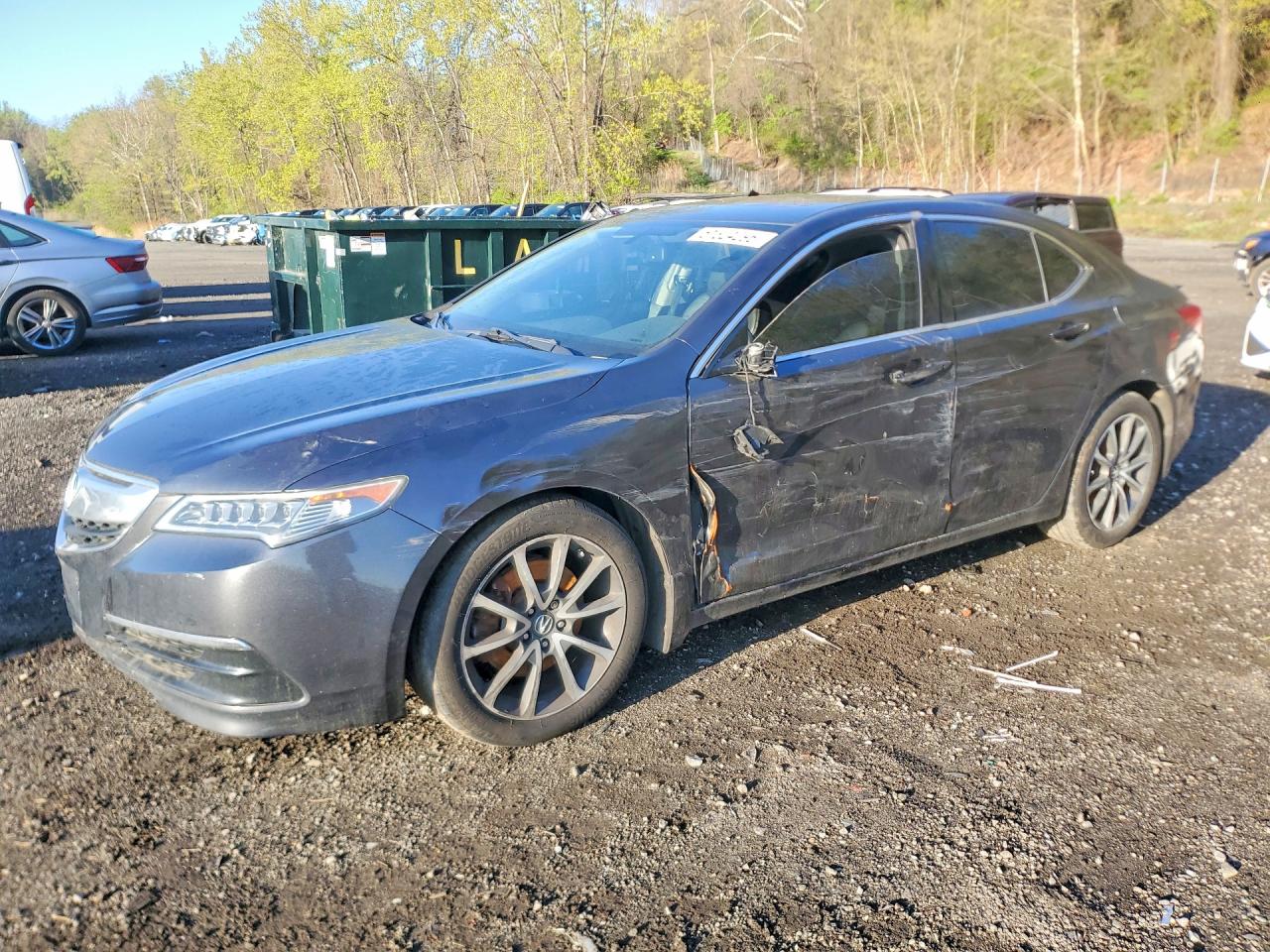 2015 Acura Tlx Gray vin: 19UUB2F32FA016293
