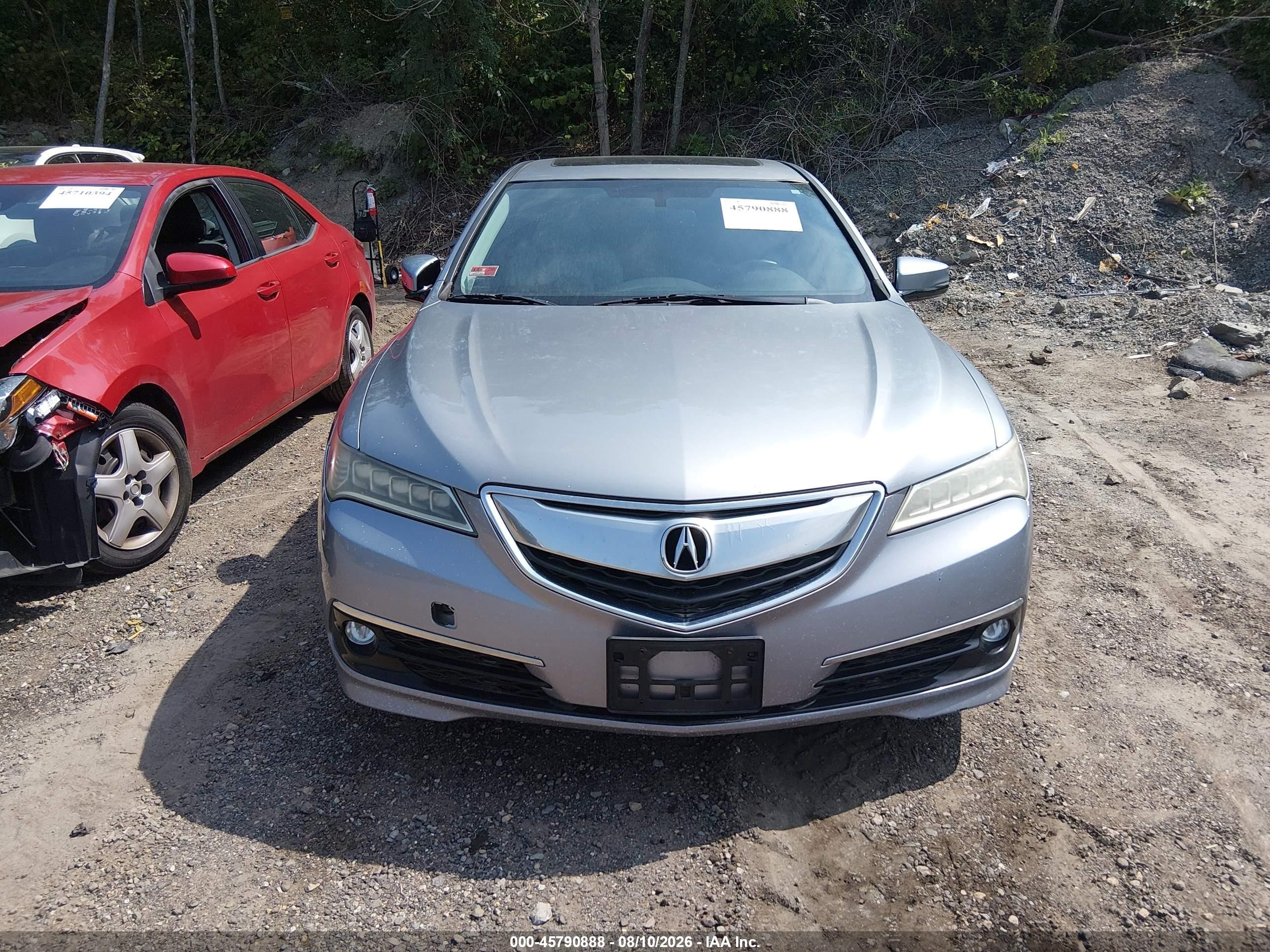 2015 Acura Tlx V6 Серебряный vin: 19UUB2F33FA010115