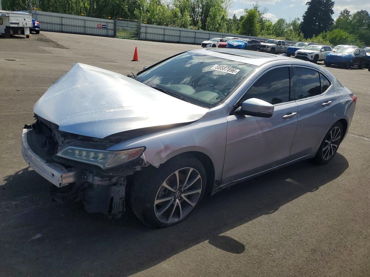 2015 Acura Tlx Silver vin: 19UUB2F33FA022295