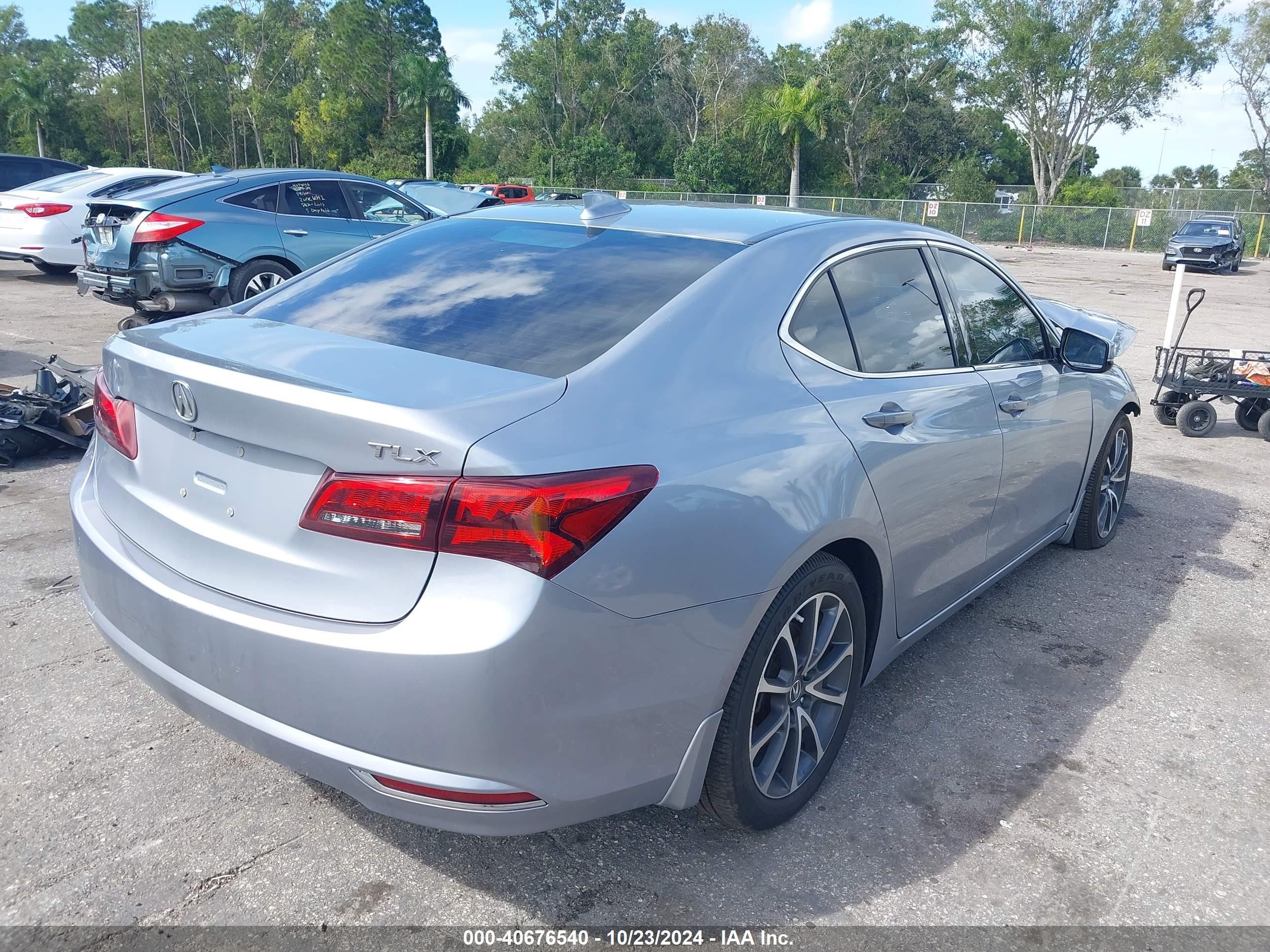 2015 Acura Tlx V6 Silver vin: 19UUB2F35FA004834