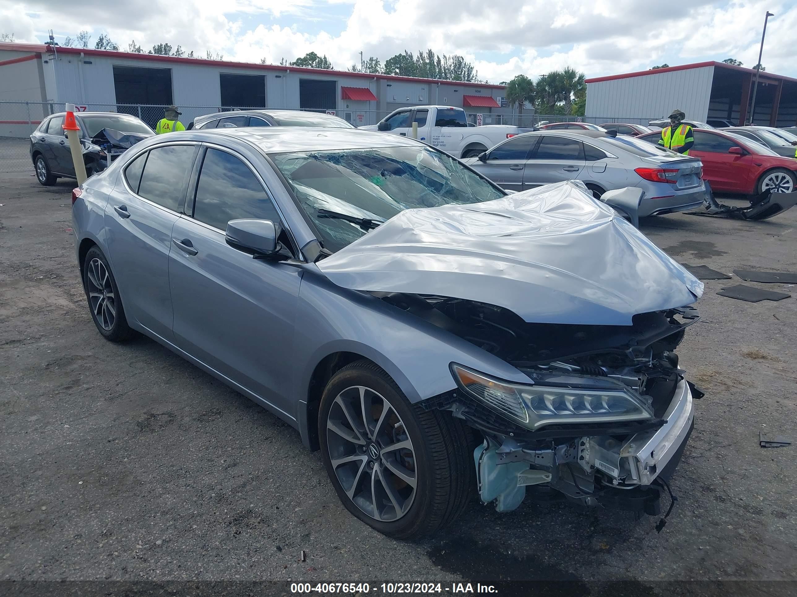 2015 Acura Tlx V6 Silver vin: 19UUB2F35FA004834