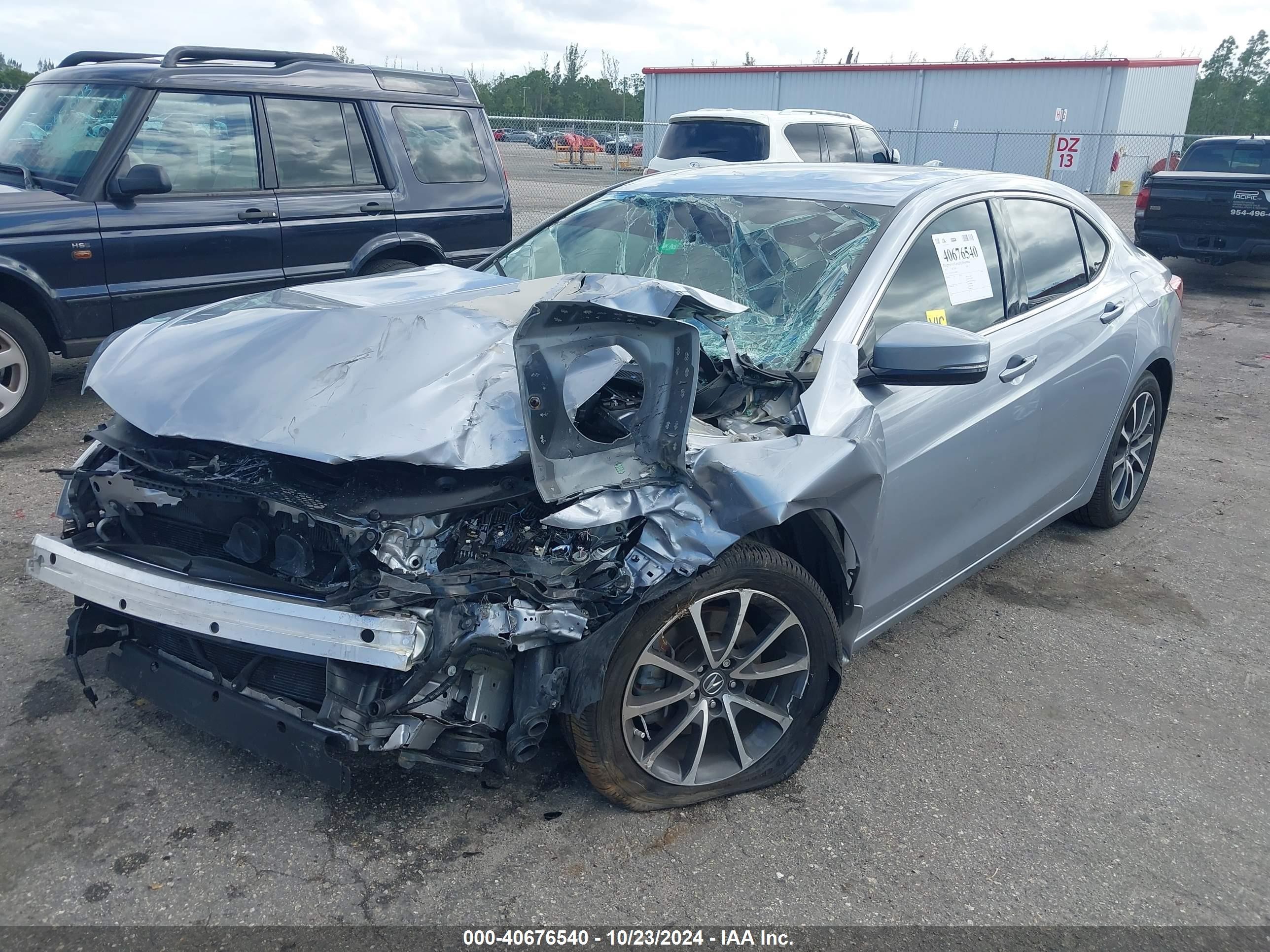 2015 Acura Tlx V6 Silver vin: 19UUB2F35FA004834