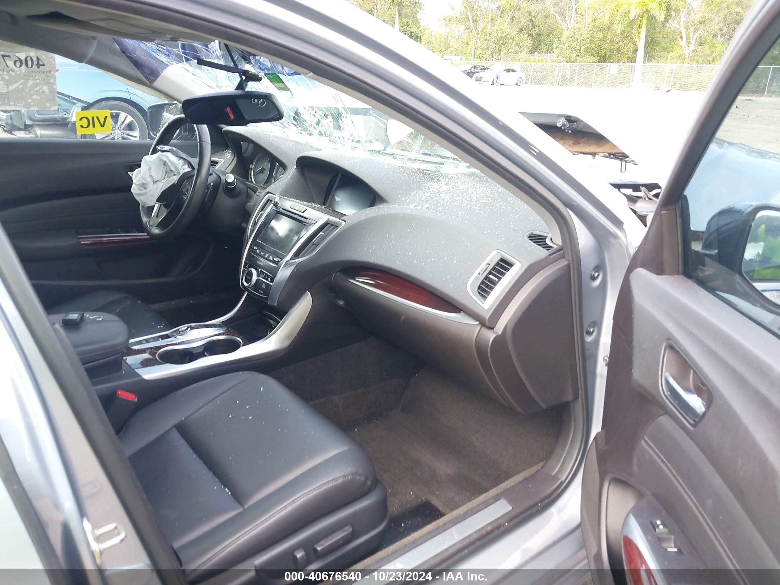 2015 Acura Tlx V6 Silver vin: 19UUB2F35FA004834