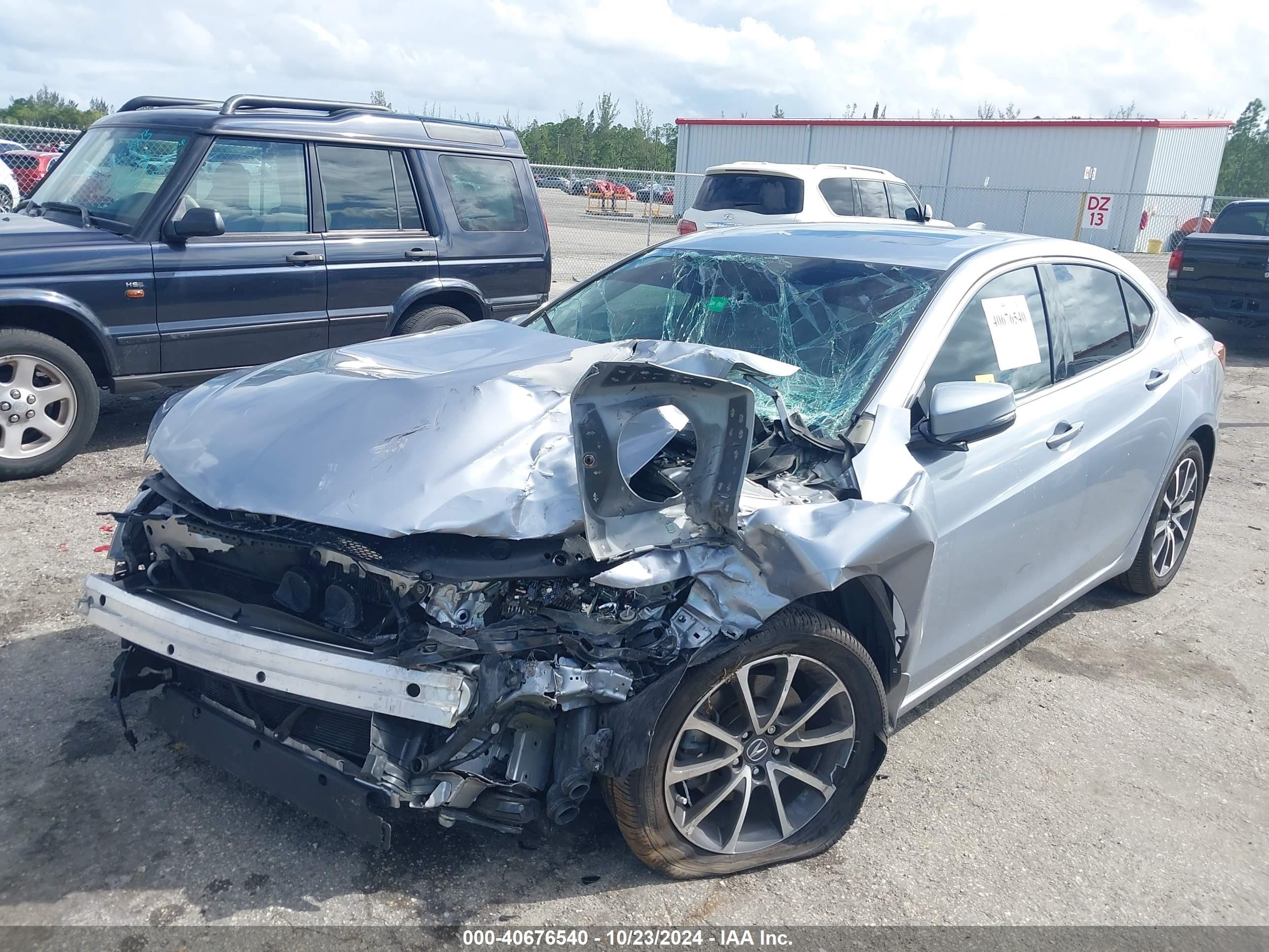 2015 Acura Tlx V6 Silver vin: 19UUB2F35FA004834
