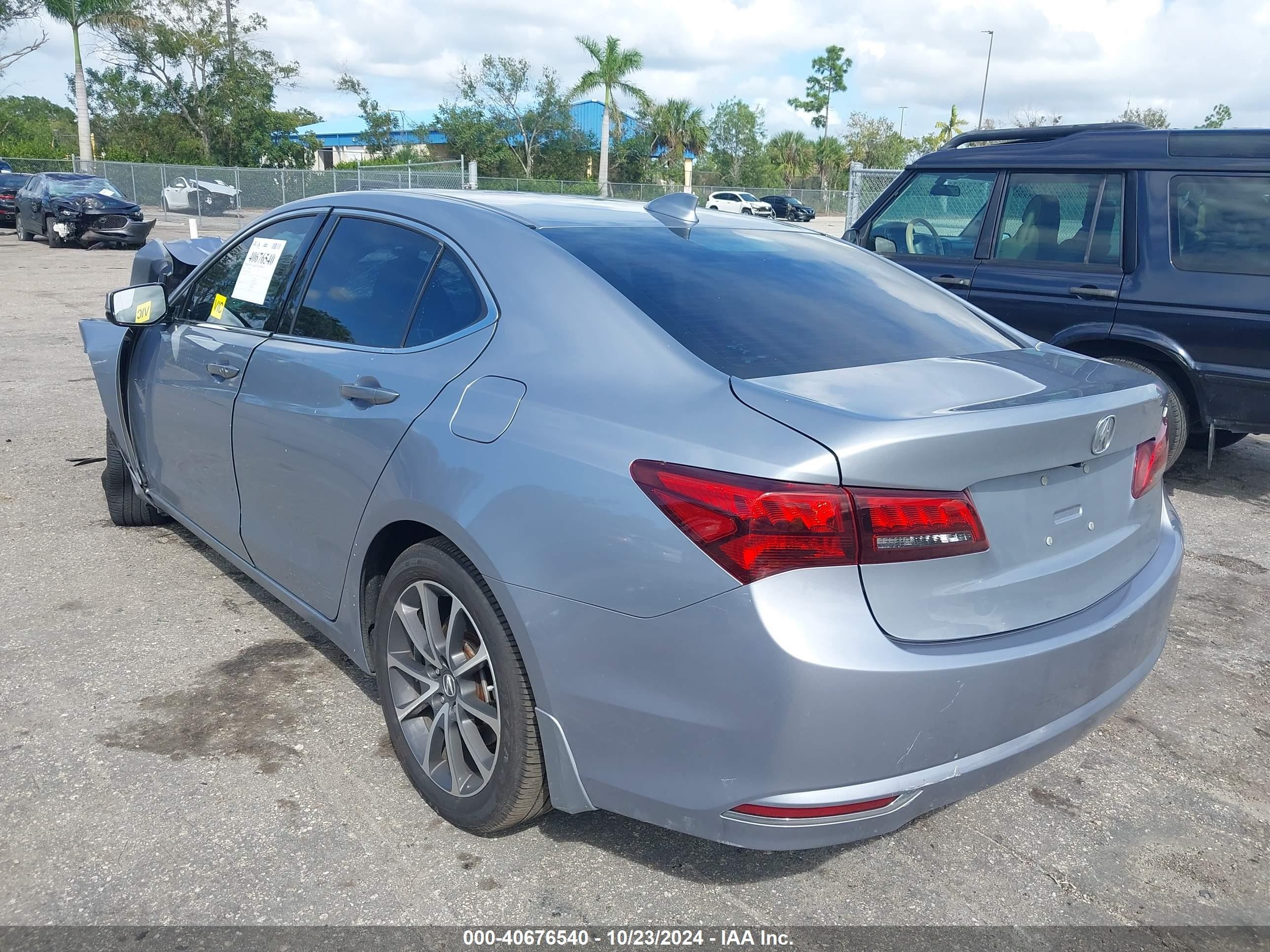 2015 Acura Tlx V6 Silver vin: 19UUB2F35FA004834