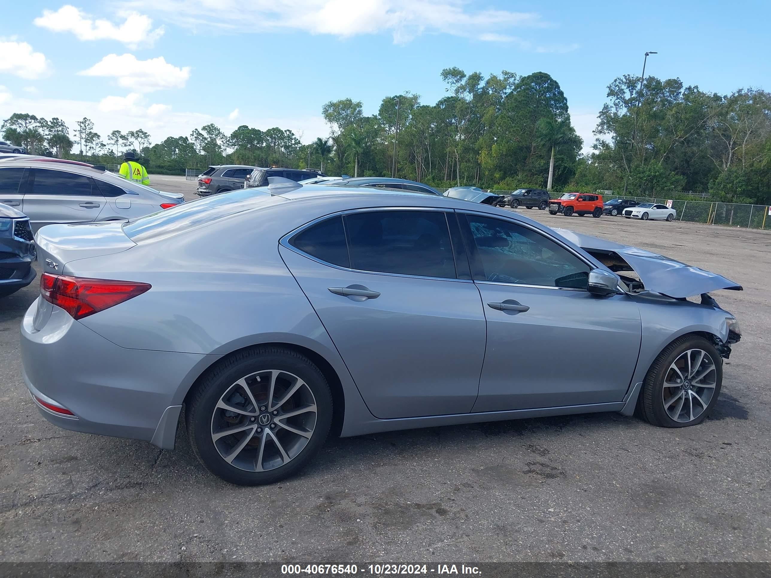 2015 Acura Tlx V6 Silver vin: 19UUB2F35FA004834