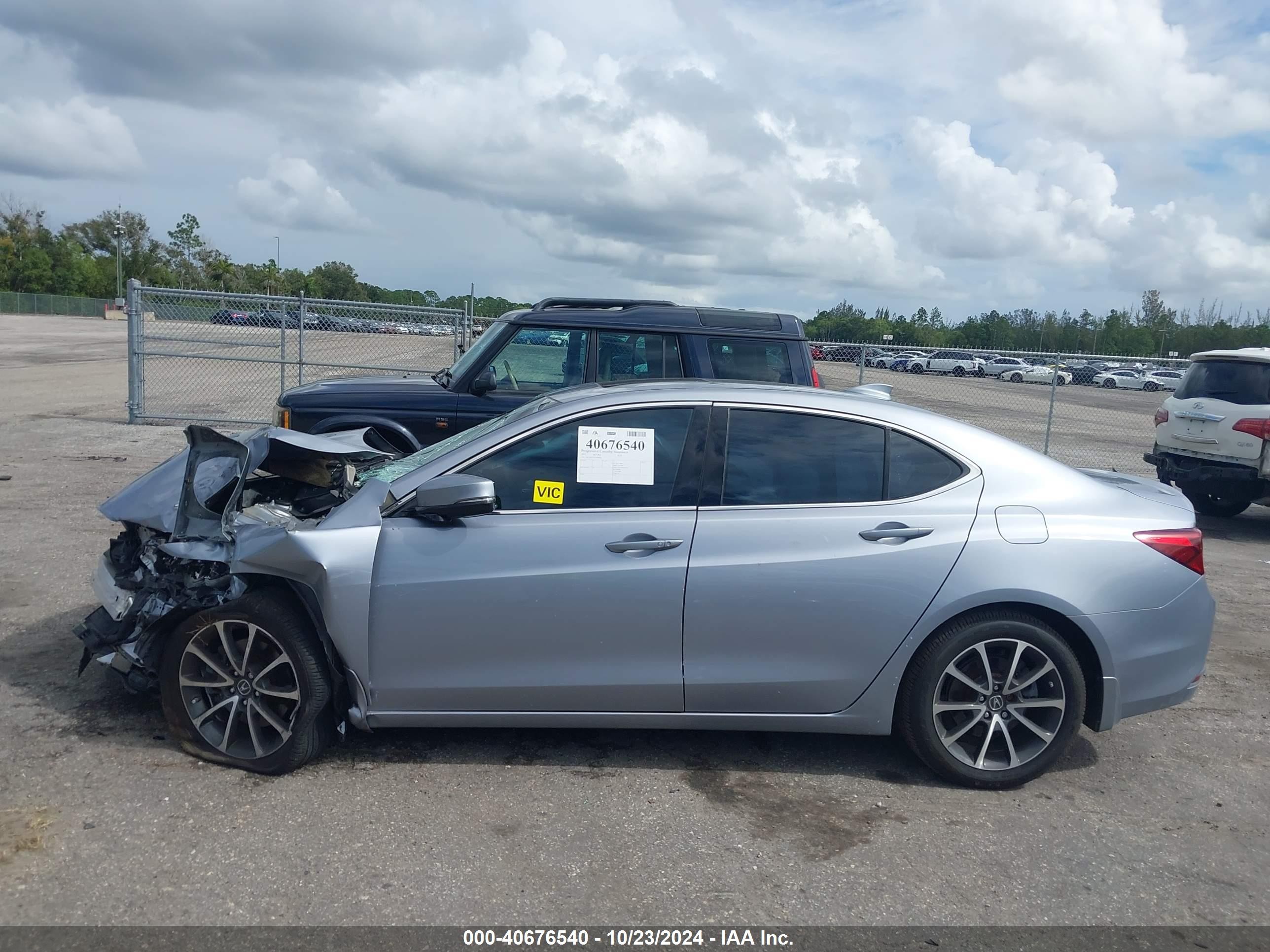 2015 Acura Tlx V6 Silver vin: 19UUB2F35FA004834