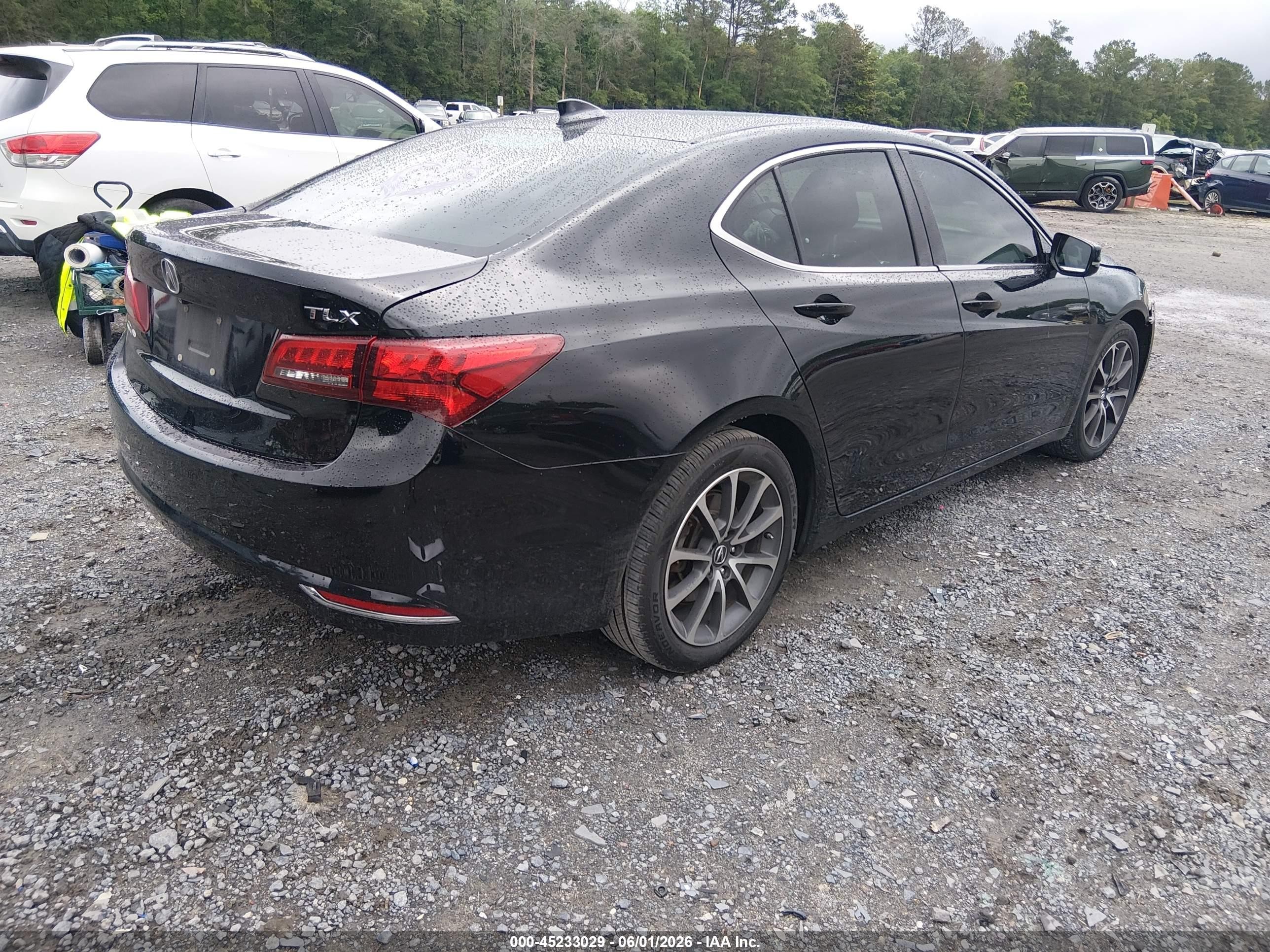 2015 Acura Tlx V6 Black vin: 19UUB2F35FA024579