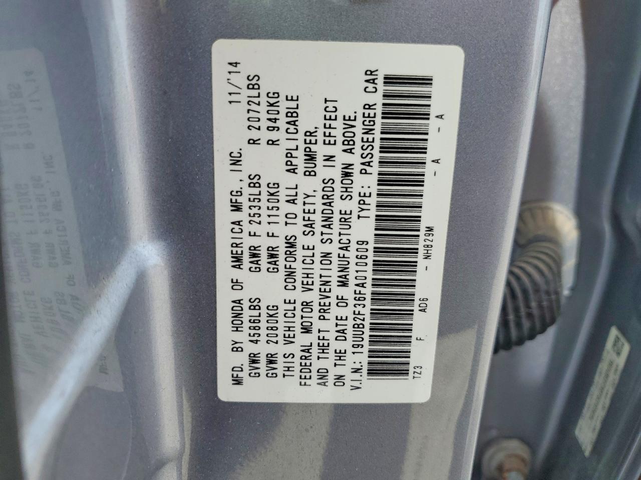2015 Acura Tlx Silver vin: 19UUB2F36FA010609